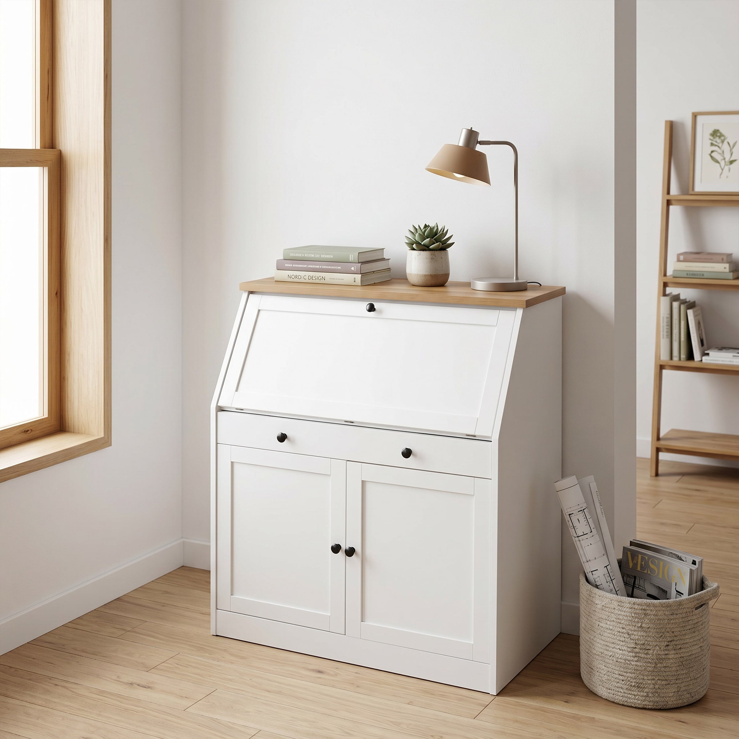 GOODproduct Sekretär »Ismund« viel Stauraum, mit Kabelkanal, Breite: 98 cm