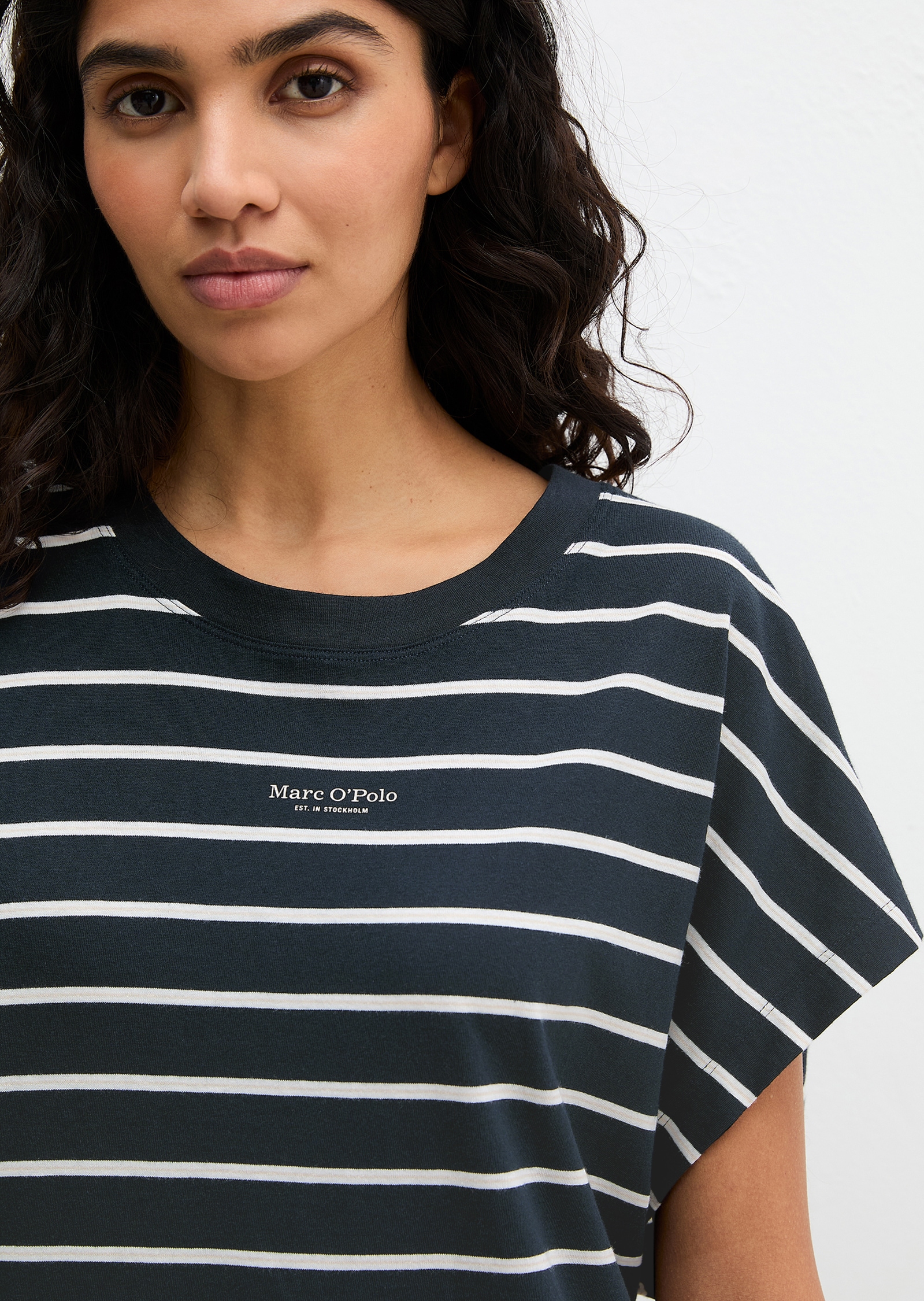 Marc O'Polo Chemise de nuit »Mix N Match Nightdress« gestreift, mit Rundhalsausschnitt