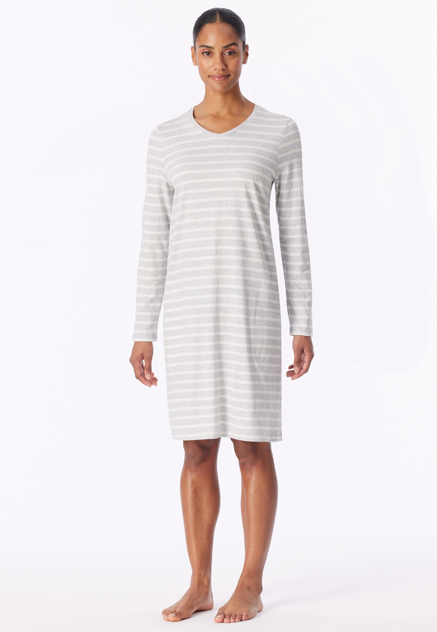 Schiesser Chemise de nuit »Casual Essentials« Paquet,  Poches externes avec léger col en V