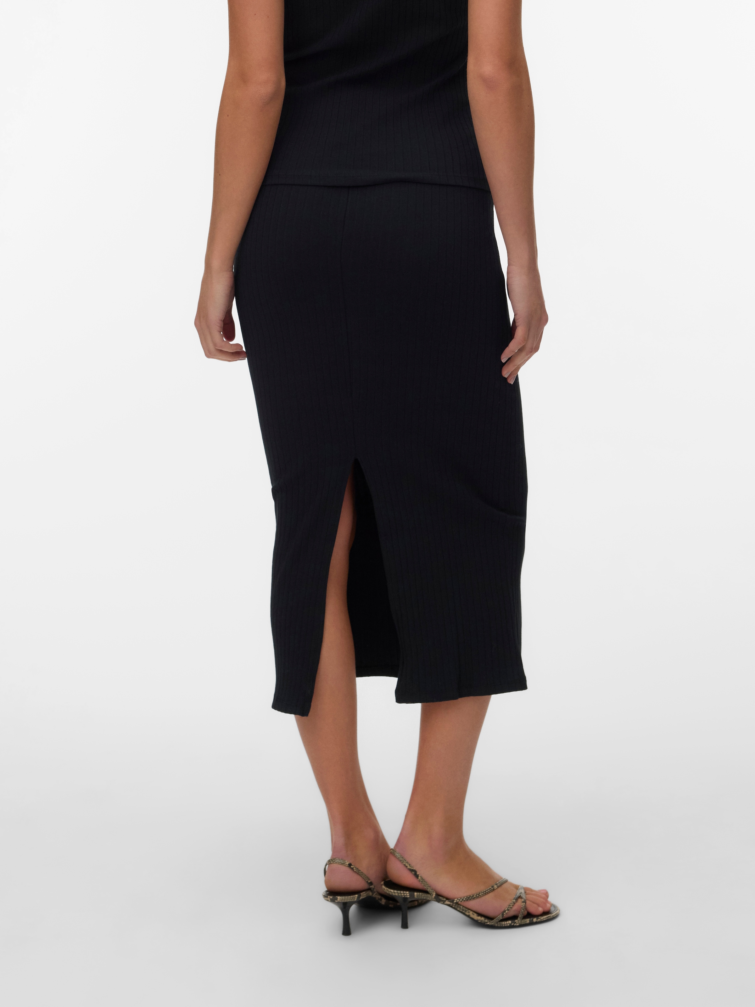 Vero Moda Maxi jupe »VMRUBY NW ANKLE SKIRT JRS NOOS« elastische Baumwollmischung, Gehschlitz