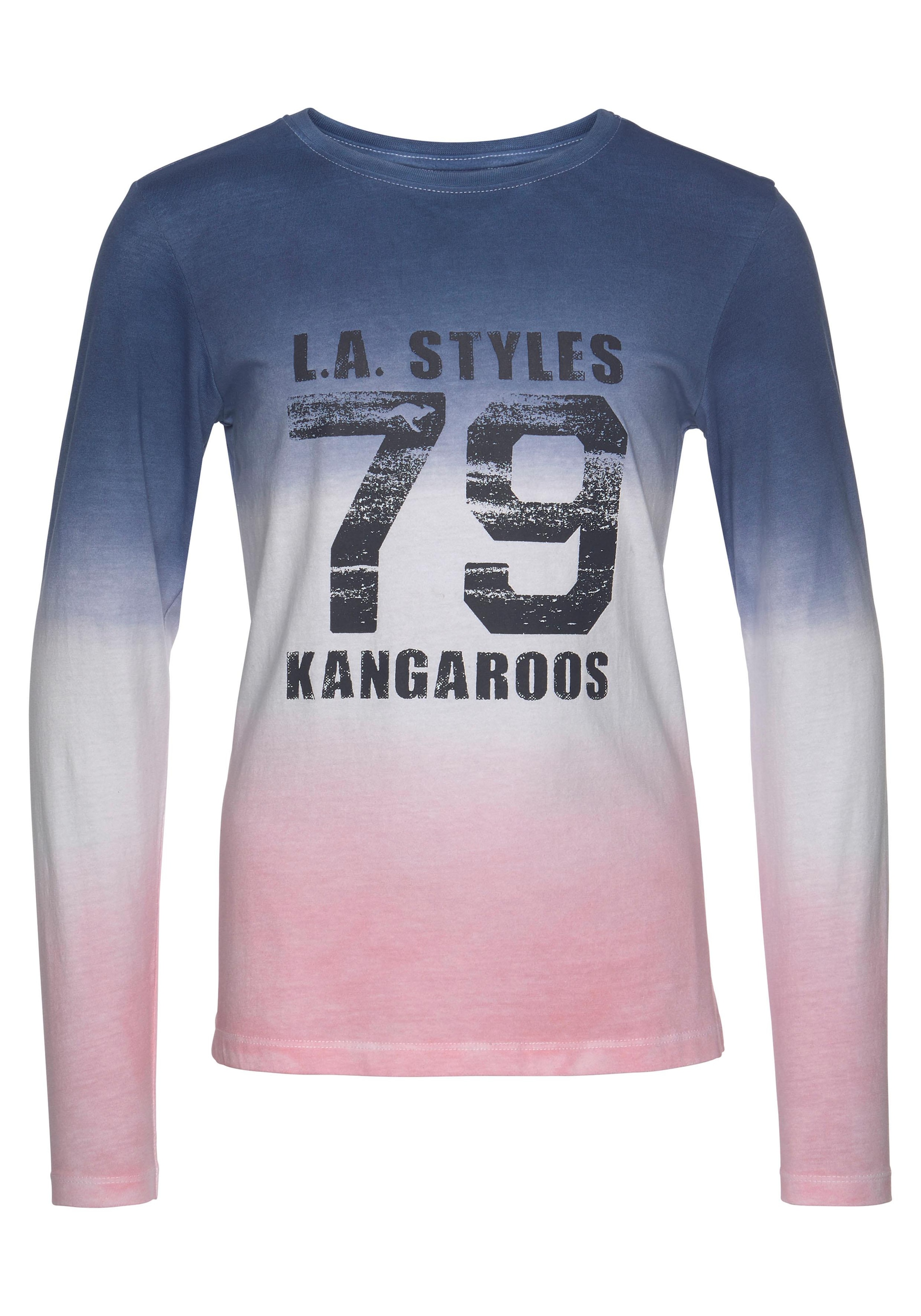♕ KangaROOS Langarmshirt, mit modischem auf Farbverlauf versandkostenfrei