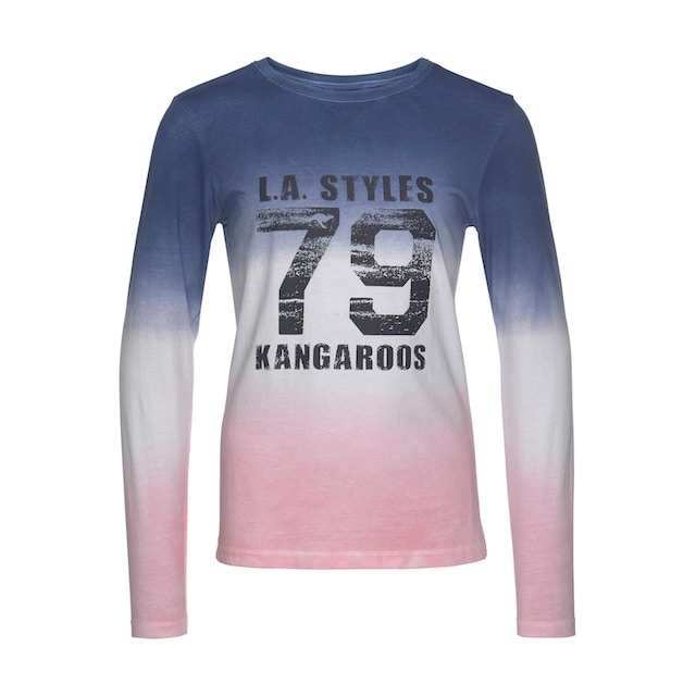 ♕ KangaROOS Langarmshirt, mit modischem Farbverlauf versandkostenfrei auf