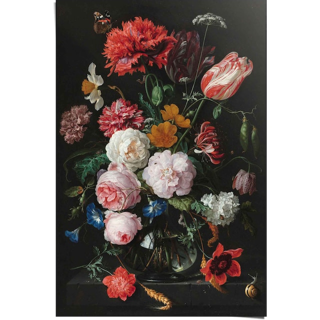 Reinders! Poster »Poster Stillleben mit Blumenvase Jan Davidsz de Heem«,  Vasen, (1 St.) günstig kaufen