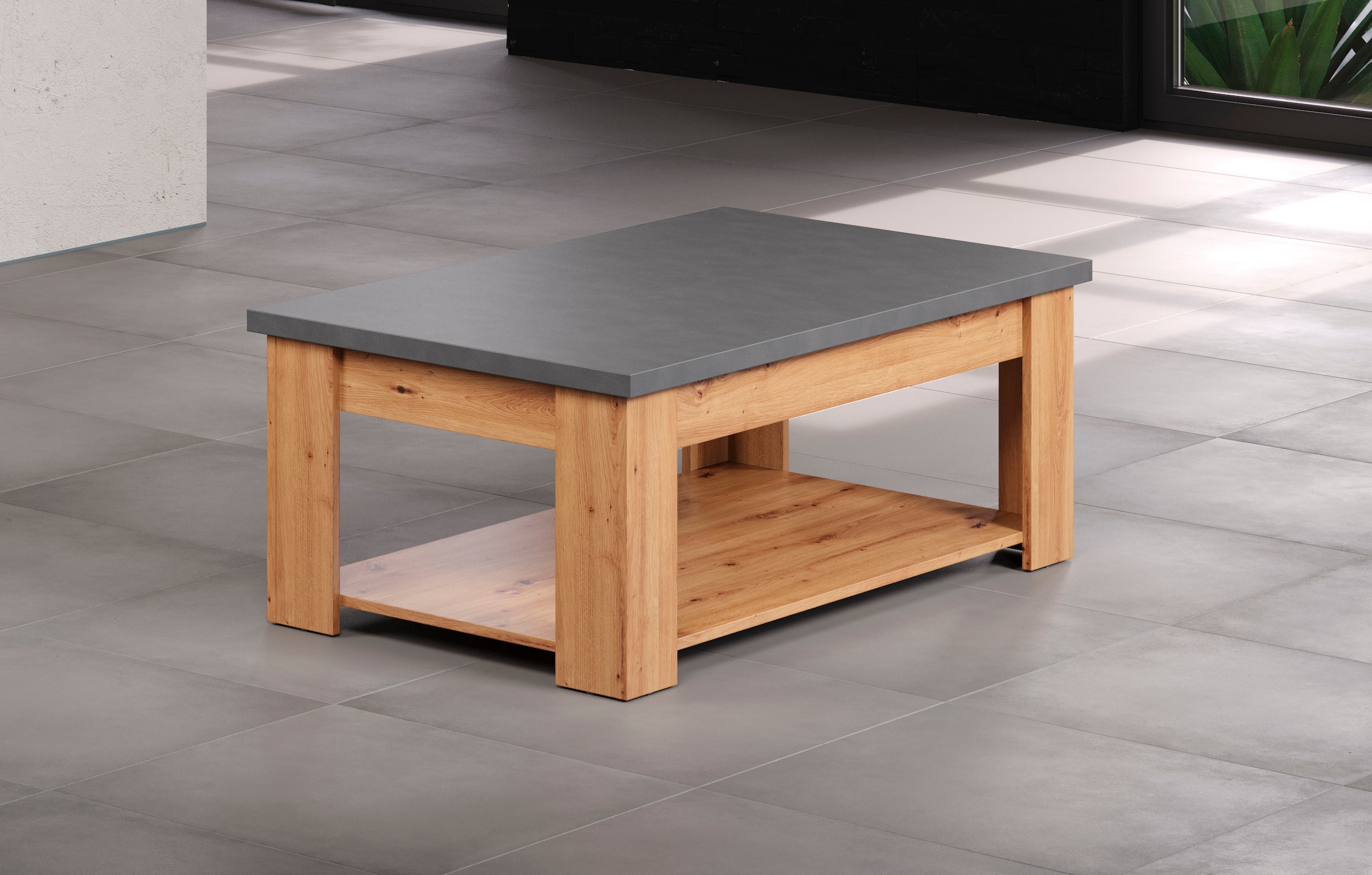 Home affaire Couchtisch »Ambres«, (1 St.), Couchtisch mit 1 offenem Fach - (B/T/H) 120/67/46 cm