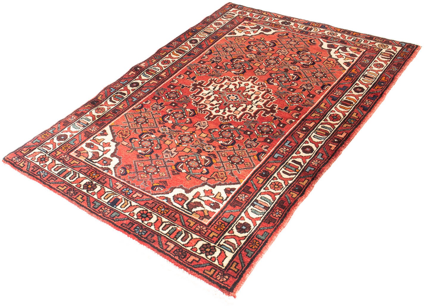 Image of morgenland Orientteppich »Perser - Nomadic - 162 x 110 cm - dunkelrot«, rechteckig, 10 mm Höhe, Wohnzimmer, Handgeknüpft, Einzelstück mit Zertifikat bei Ackermann Versand Schweiz