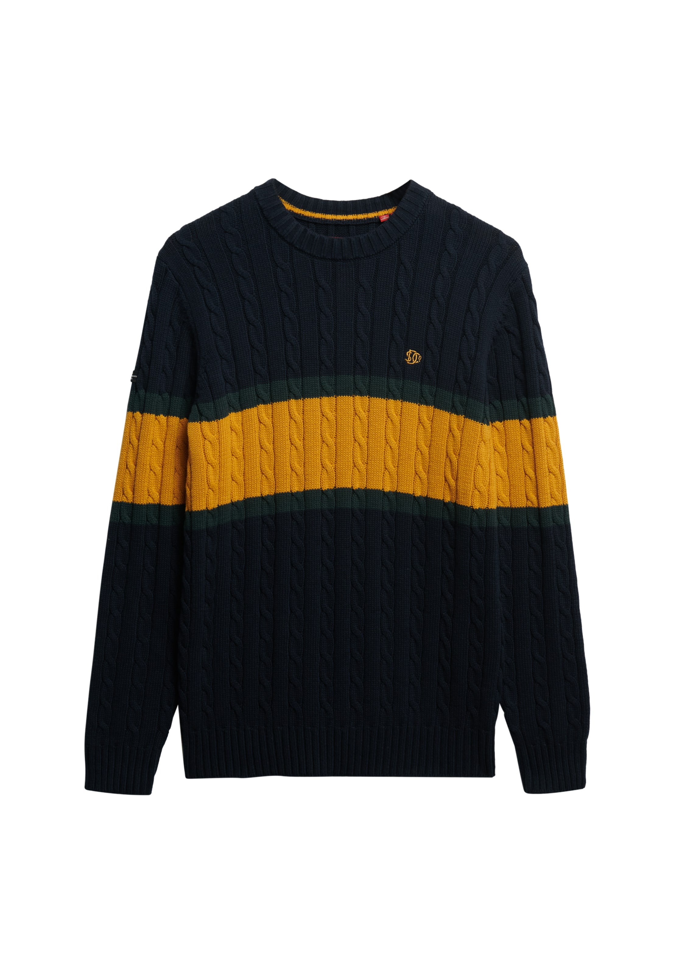 Superdry Pull en tricot »Cotton Stripe Cable Jumper«