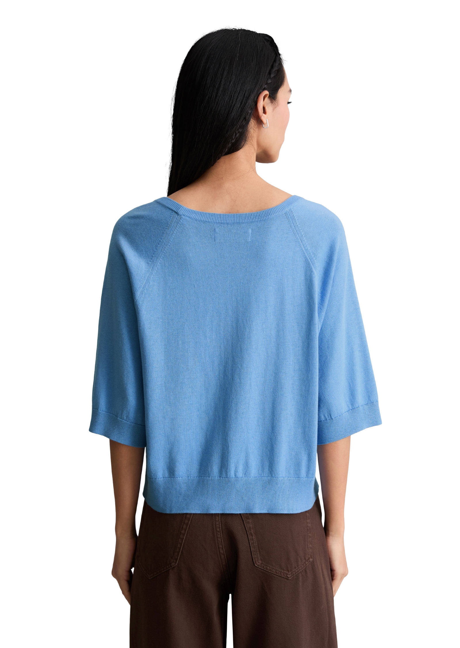 Marc O'Polo DENIM Pull à manches courtes Relaxed en mélange doux coton bio-modal