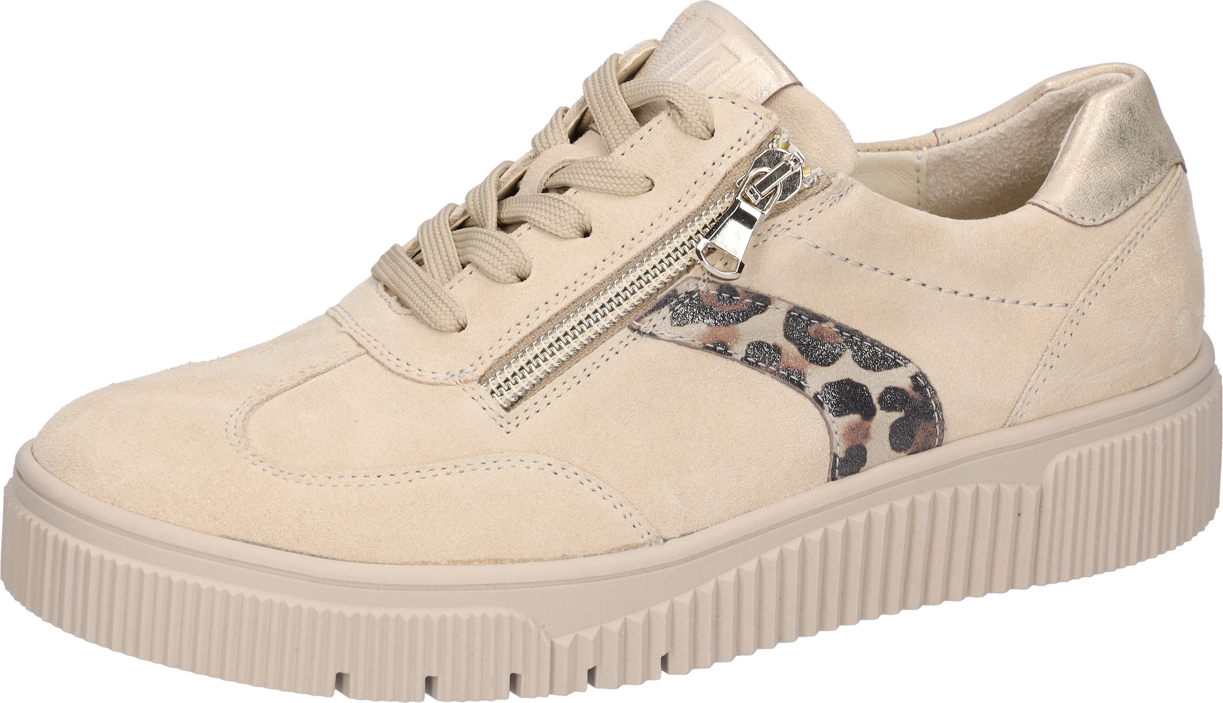 Image of Waldläufer Plateausneaker "K-SANSA" Schnürschuh, Halbschuh, Freizeitsneaker mit Leder-Fussbett, K-Weite