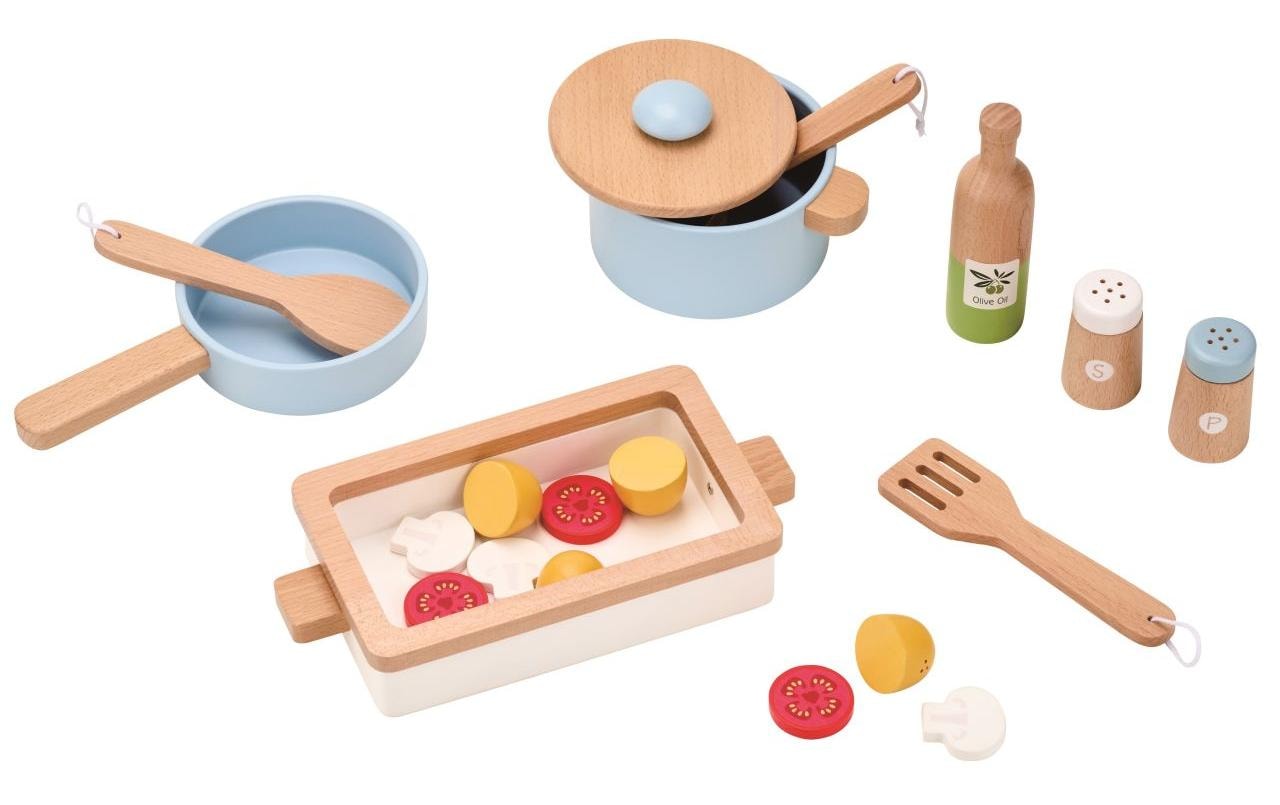 Spielba Spiel-Kochgeschirr »Pfannen und Essensbox mit Zubehör«
