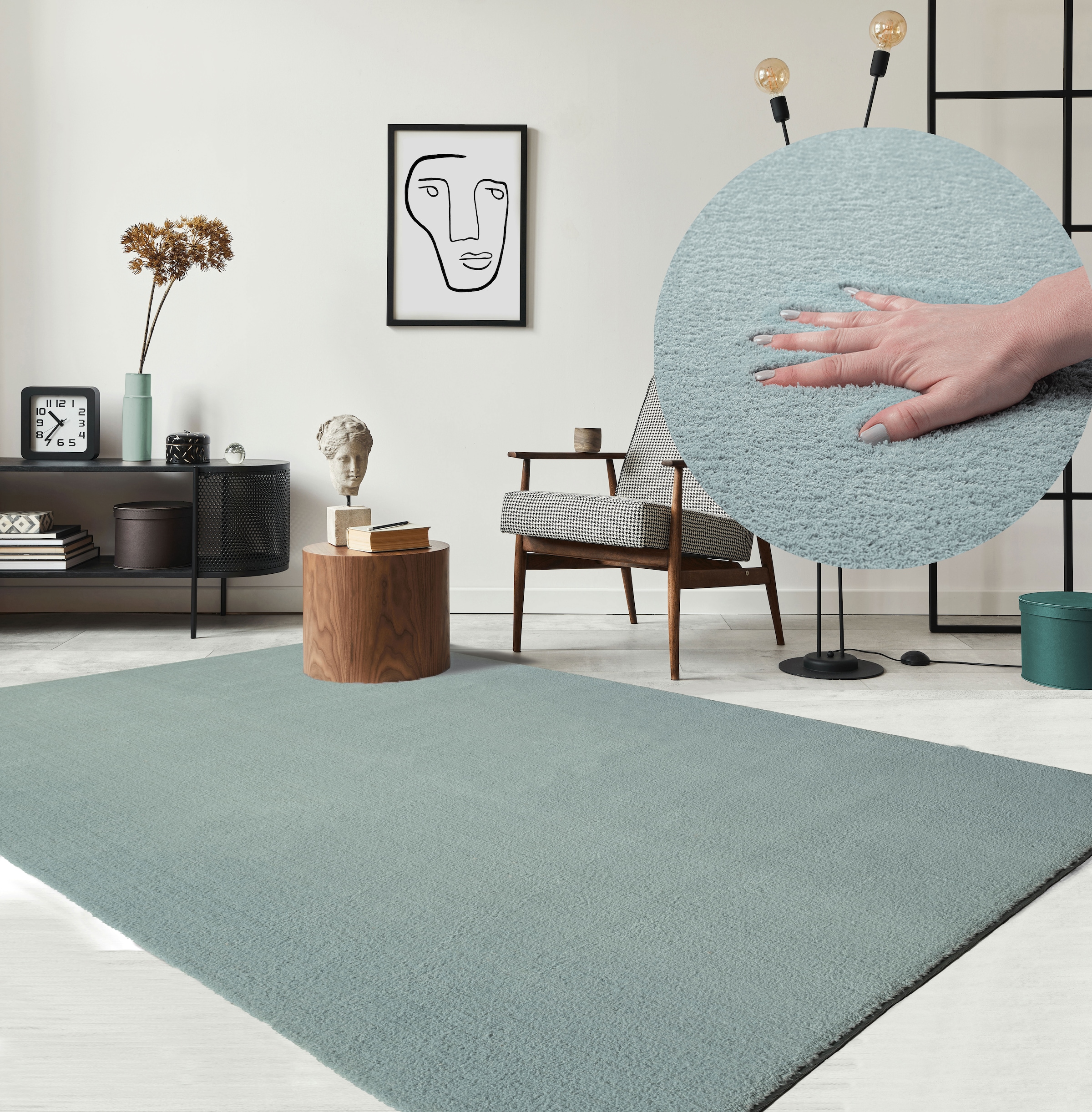 the carpet Tapis »Relax« Rectangulaire 16 mm Höhe waschbarer Wohnzimmer Teppich modern rutschfest, Kundenliebling