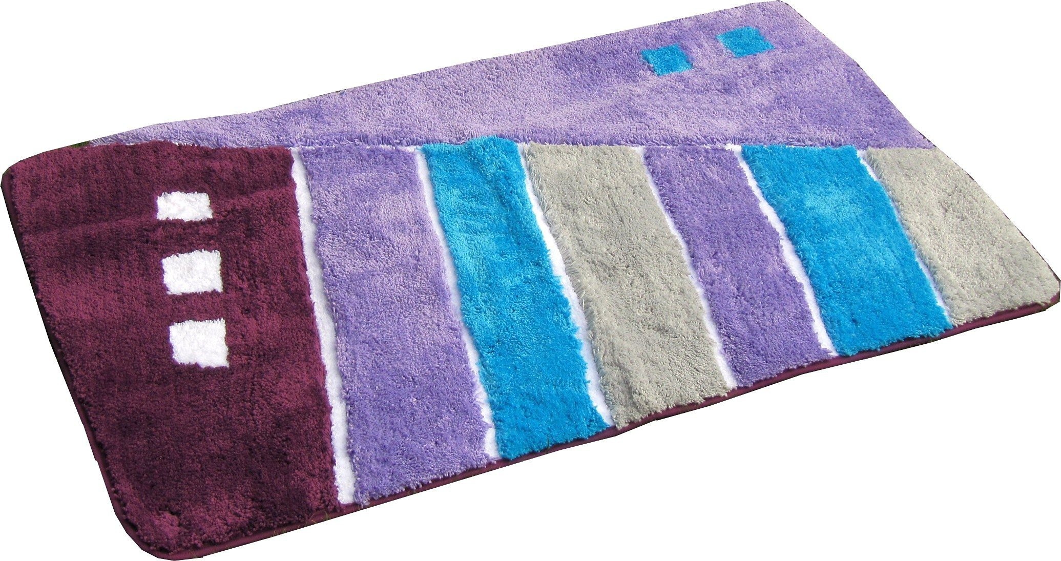 Image of KiNZLER Badematte "Gembloux, Badvorleger, Badezimmer Teppich" Höhe 20 mm rutschhemmend beschichtet fussbodenheizungsgeeignet Badteppich, modernes Design, als rechteckig & rund erhältlich