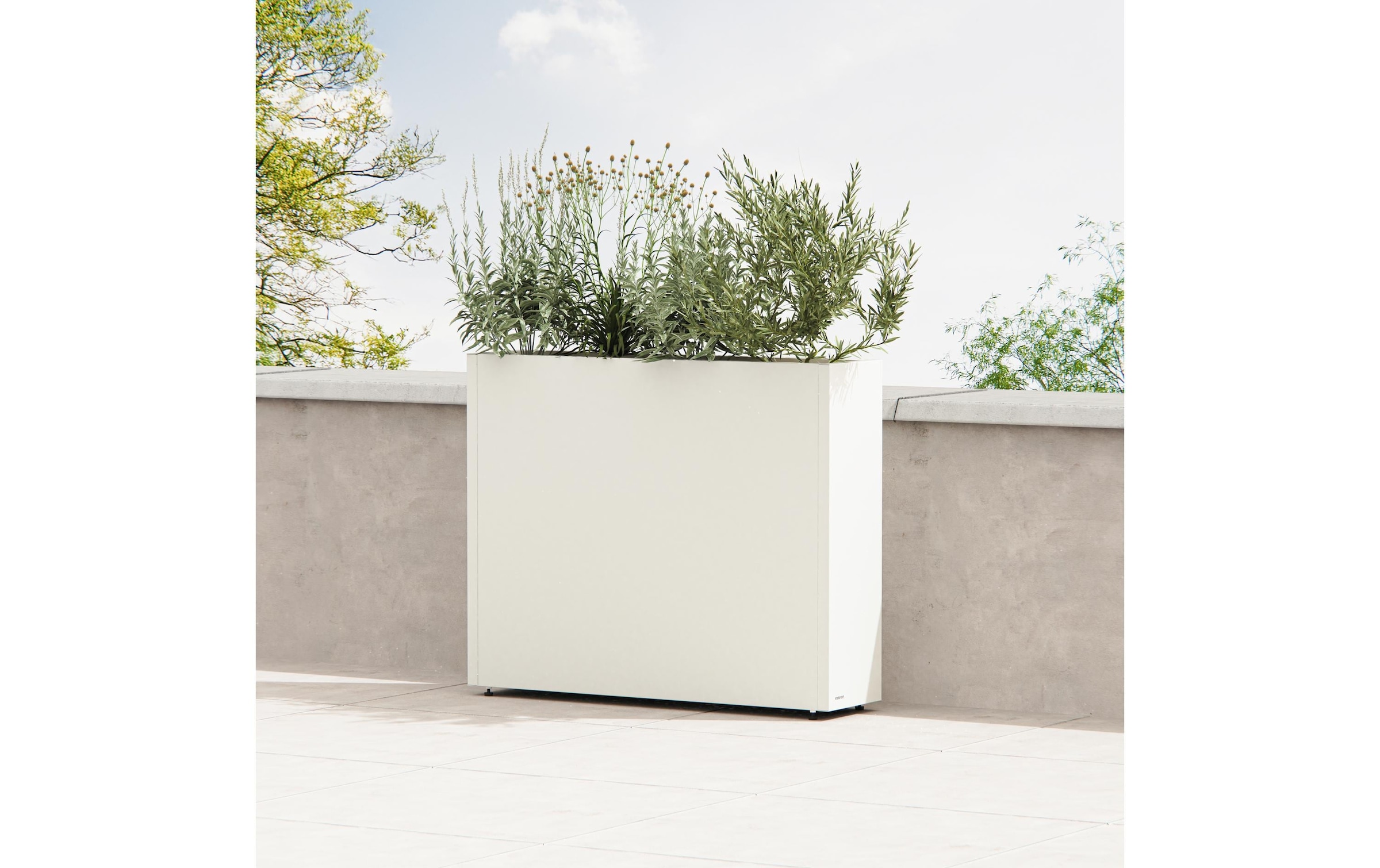 Herstera Garden Pflanzkübel »Raumteiler 25 Moon White«