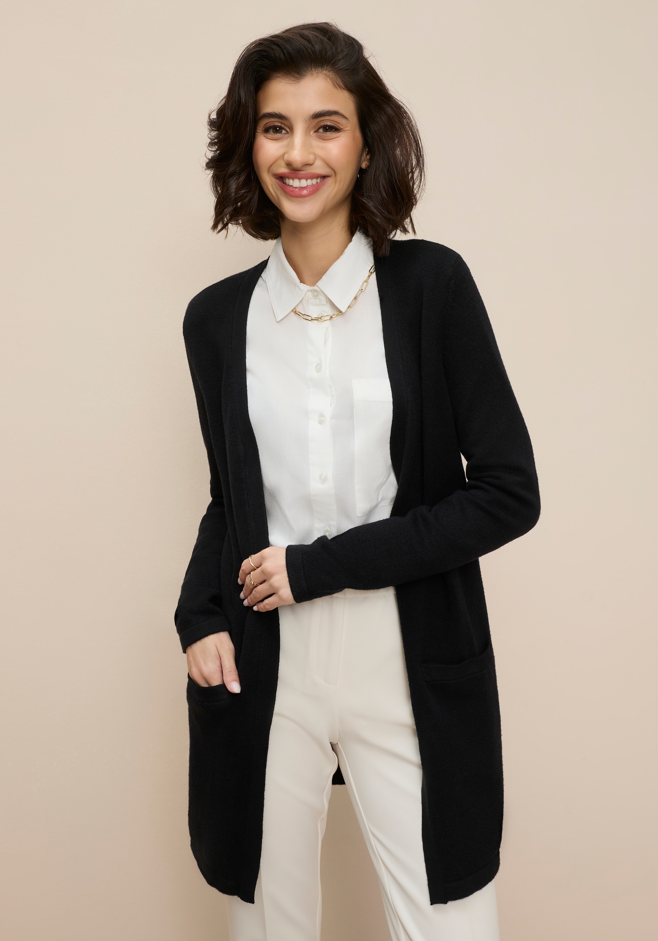 Tamaris Strickjacke mit Taschen, perfekt für laue Sommerabende