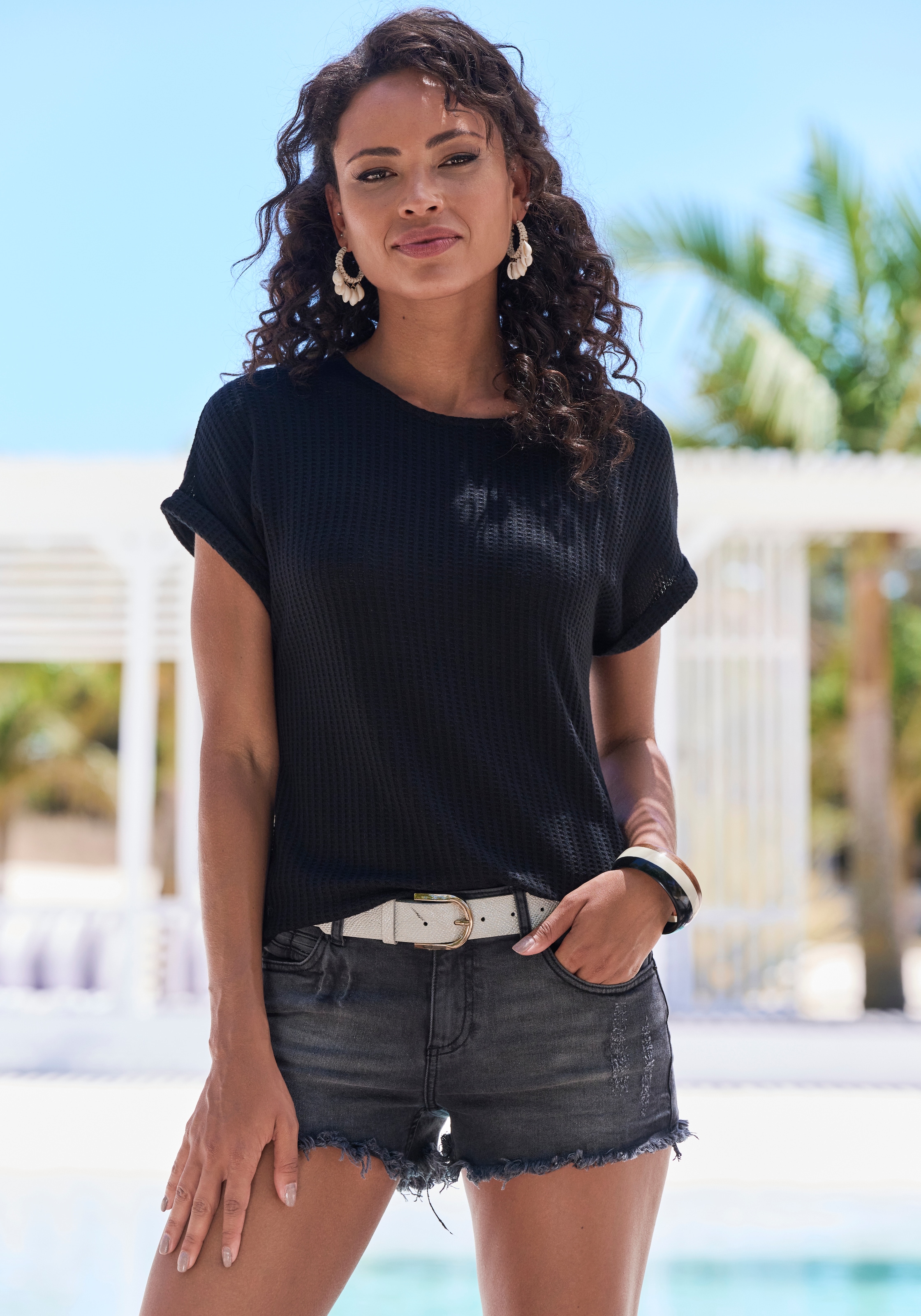 Vivance T-shirt à manches courtes »aus weicher Piqué-Qualität«