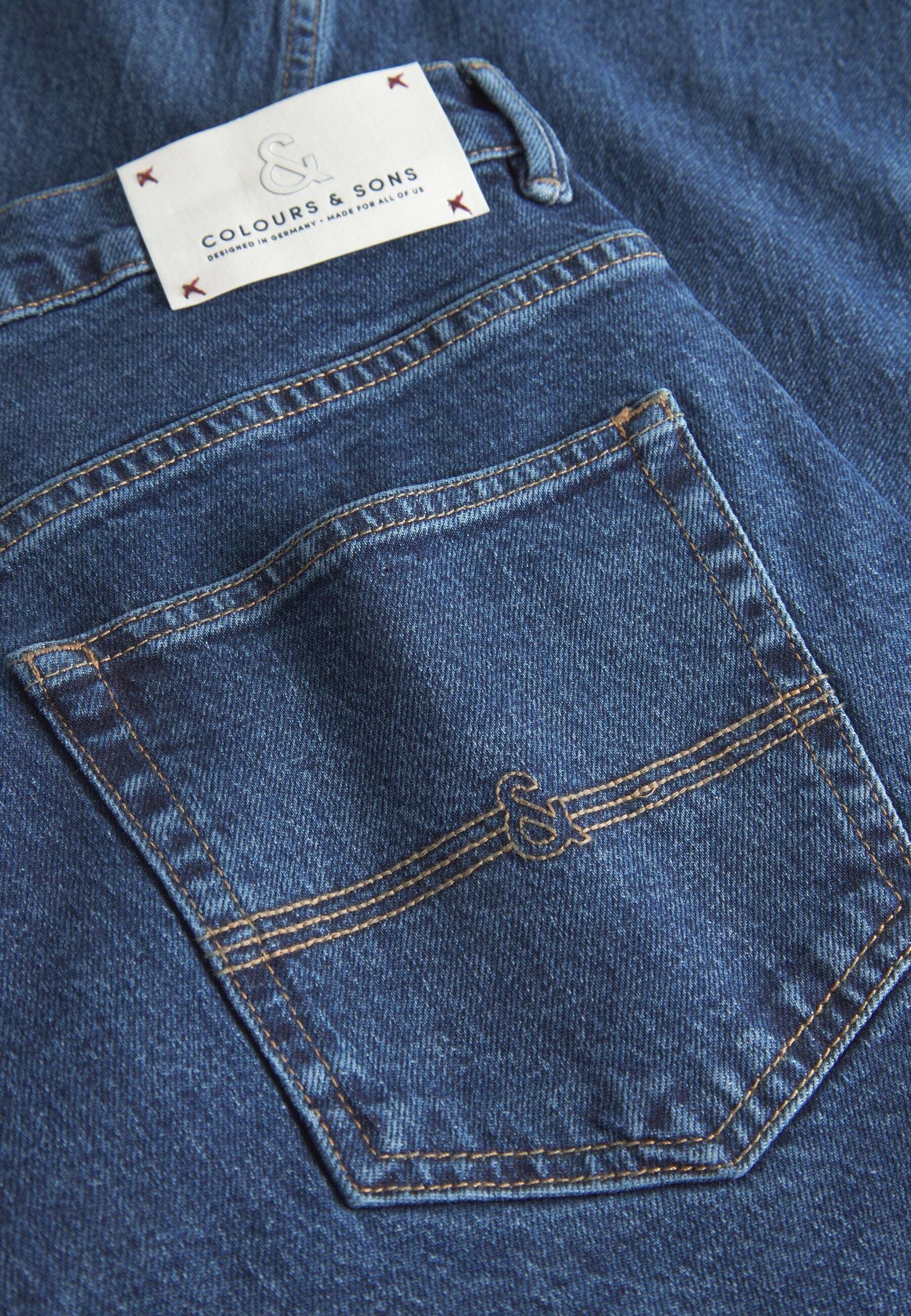 colours & sons Tapered-fit-Jeans »colours & sons Jeans Denim Cropped«