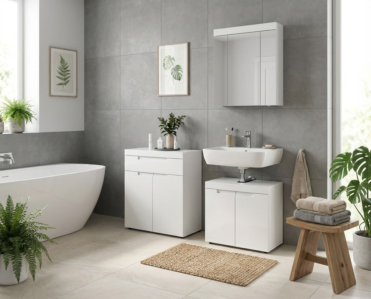 GOODproduct Badmöbel-Set »MAOI, 3-teilige Badkombination, hochwertige MDF Front«