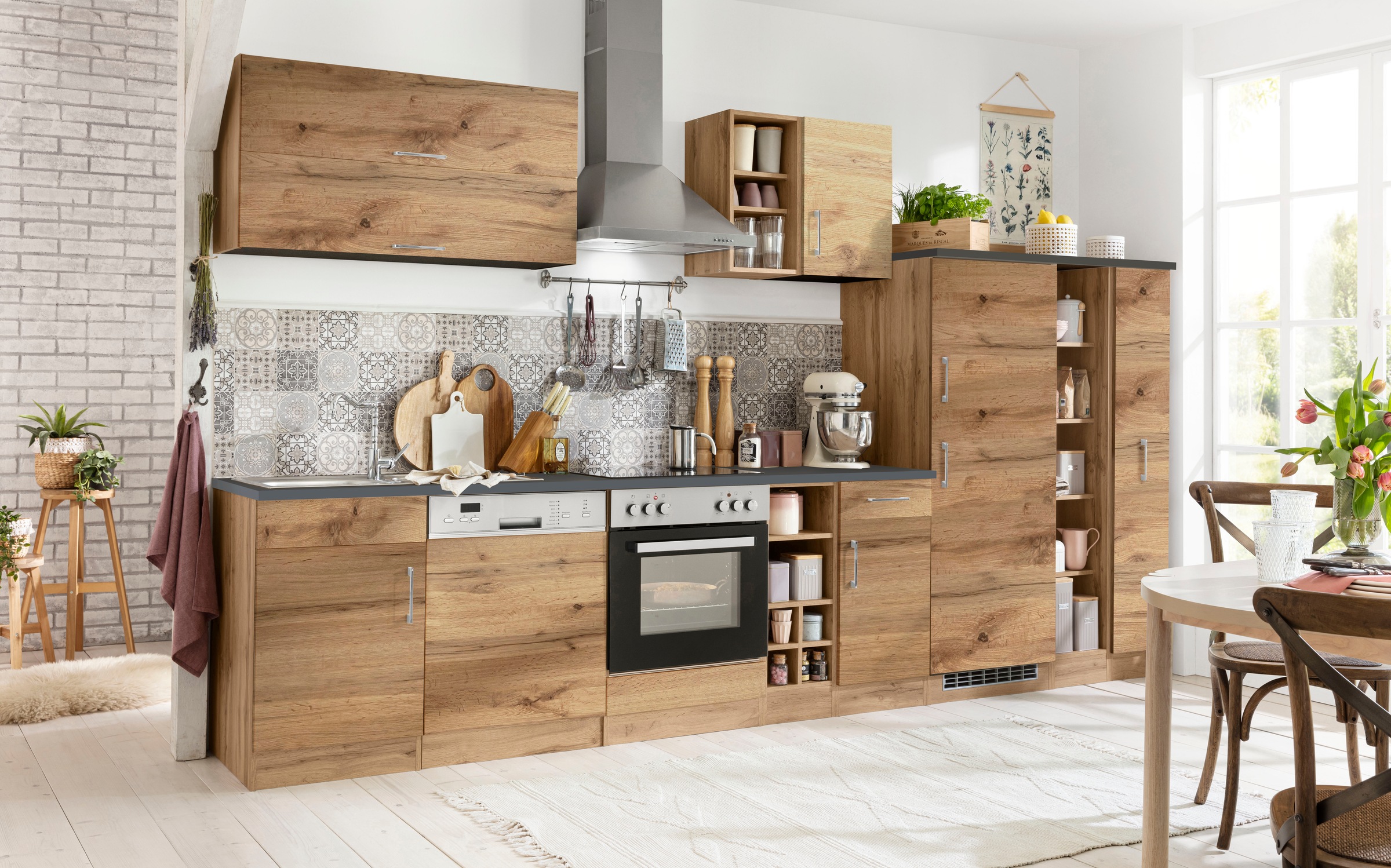KOCHSTATION Kitchenette »KS-Colmar« sans appareils électriques, largeur 360 cm