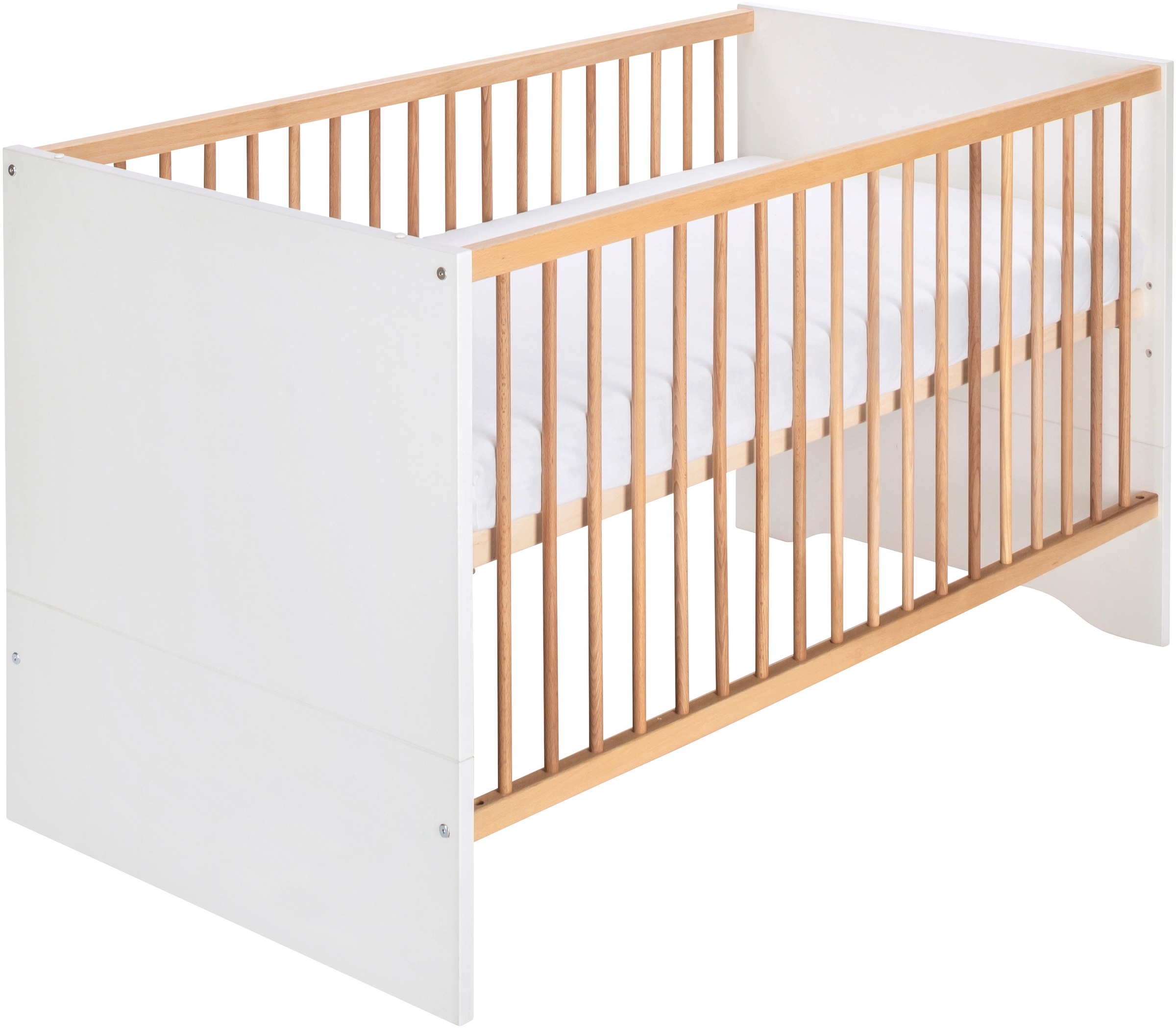 Schardt Babyzimmer-Komplettset »Camiel White«, (3 St., Kinderbett, Kleiderschrank, Wickelkommode), mit Kinderbett mit Umbauseiten, 3-trg. Schrank und Wickelkommode
