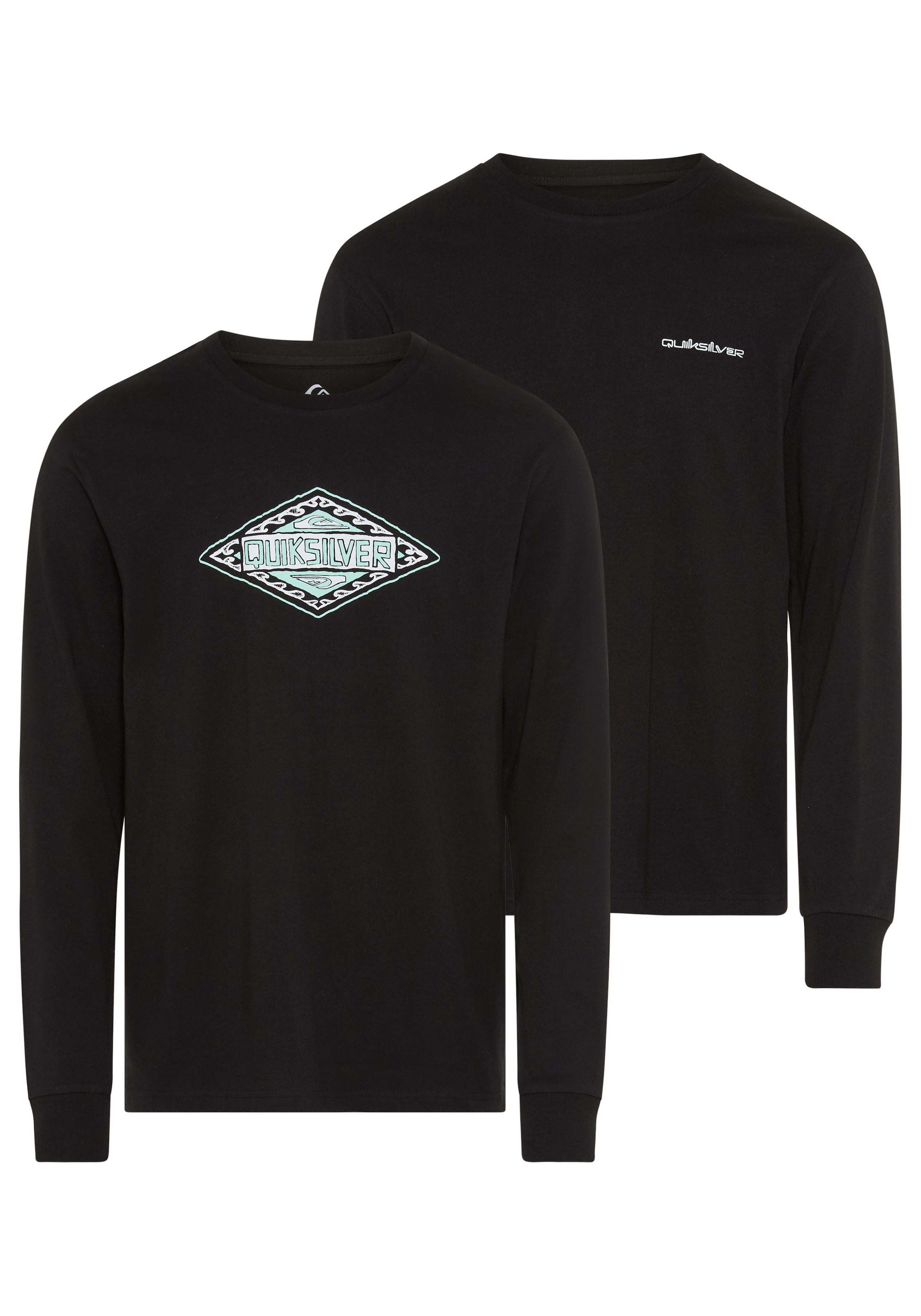 Image of Quiksilver Langarmshirt "DESERT WAVE BEYOND WAVE LS PAK" 2 im 2er-Pack, sportlicher Stil, für Sportmode und Streetwear