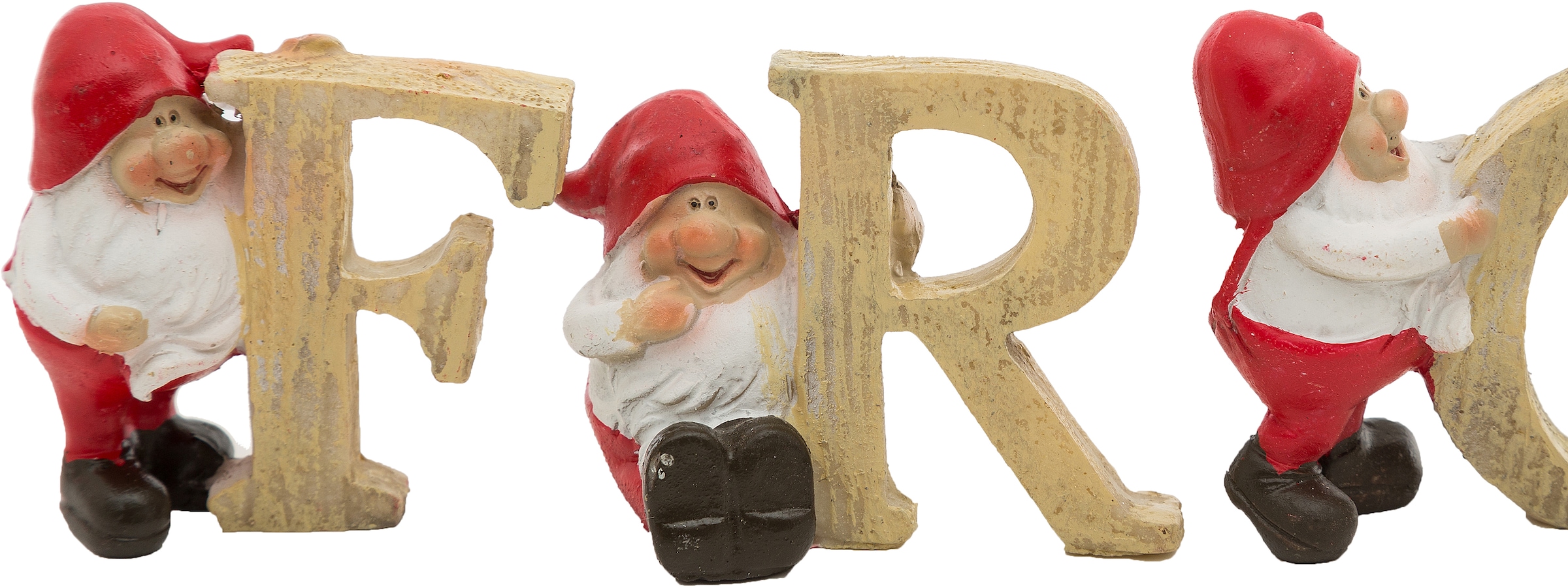 Myflair Möbel & Accessoires Deko-Schriftzug »Weihnachtsdeko« " Frohes Fest", mit kleinen Weihnachtswichteln