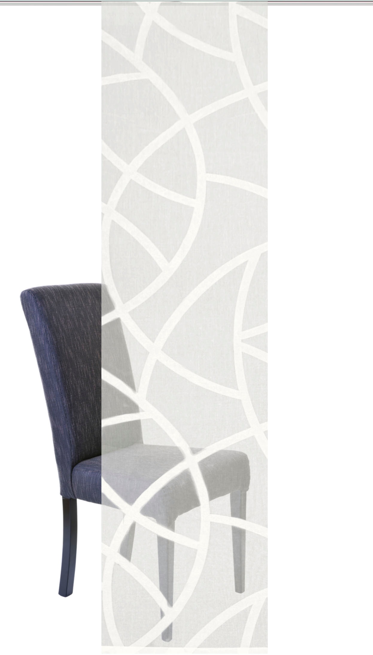 Image of HOME WOHNIDEEN Schiebegardine »CASSÉ«, (1 St.), Leinen-Voile, mit transparentem Scherli bei Ackermann Versand Schweiz