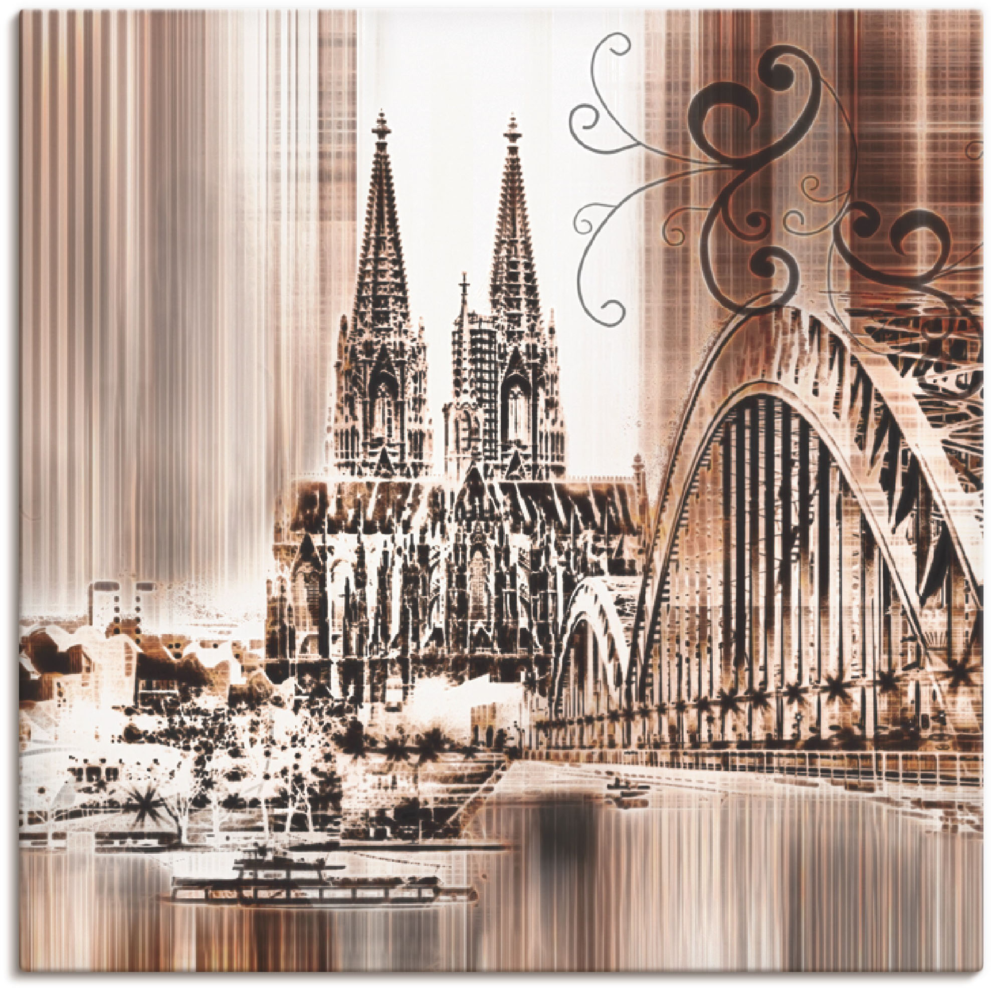 Skyline Grössen Deutschland, versch. (1 Artland in II«, als Alubild, St.), oder Wandaufkleber Leinwandbild, bequem kaufen Poster »Aachen Wandbild