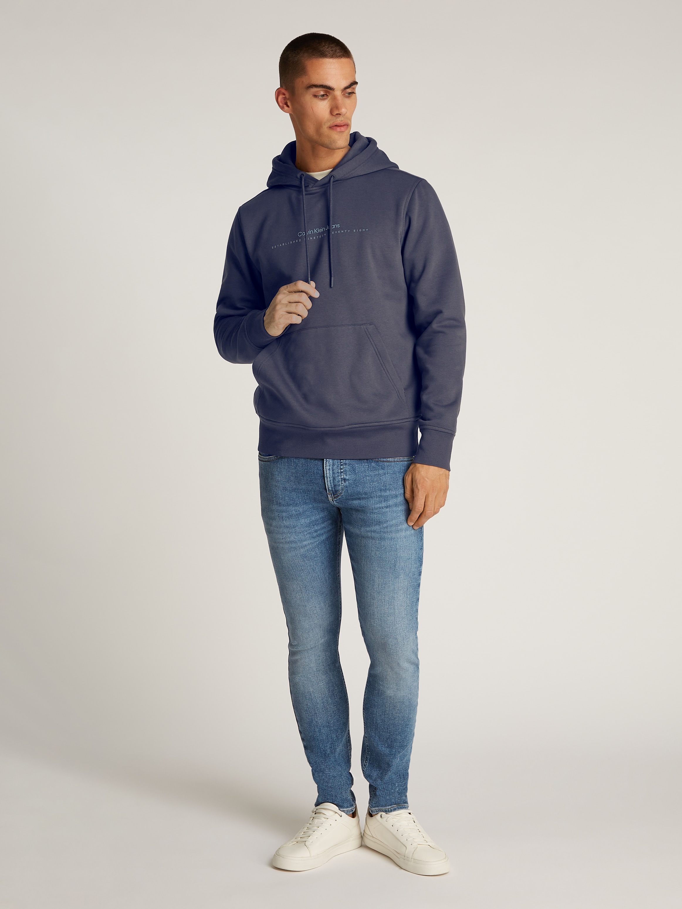 Calvin Klein Jeans Sweatshirt »MINIMAL LOGO HOODIE«, Kängurutasche, Logodruck