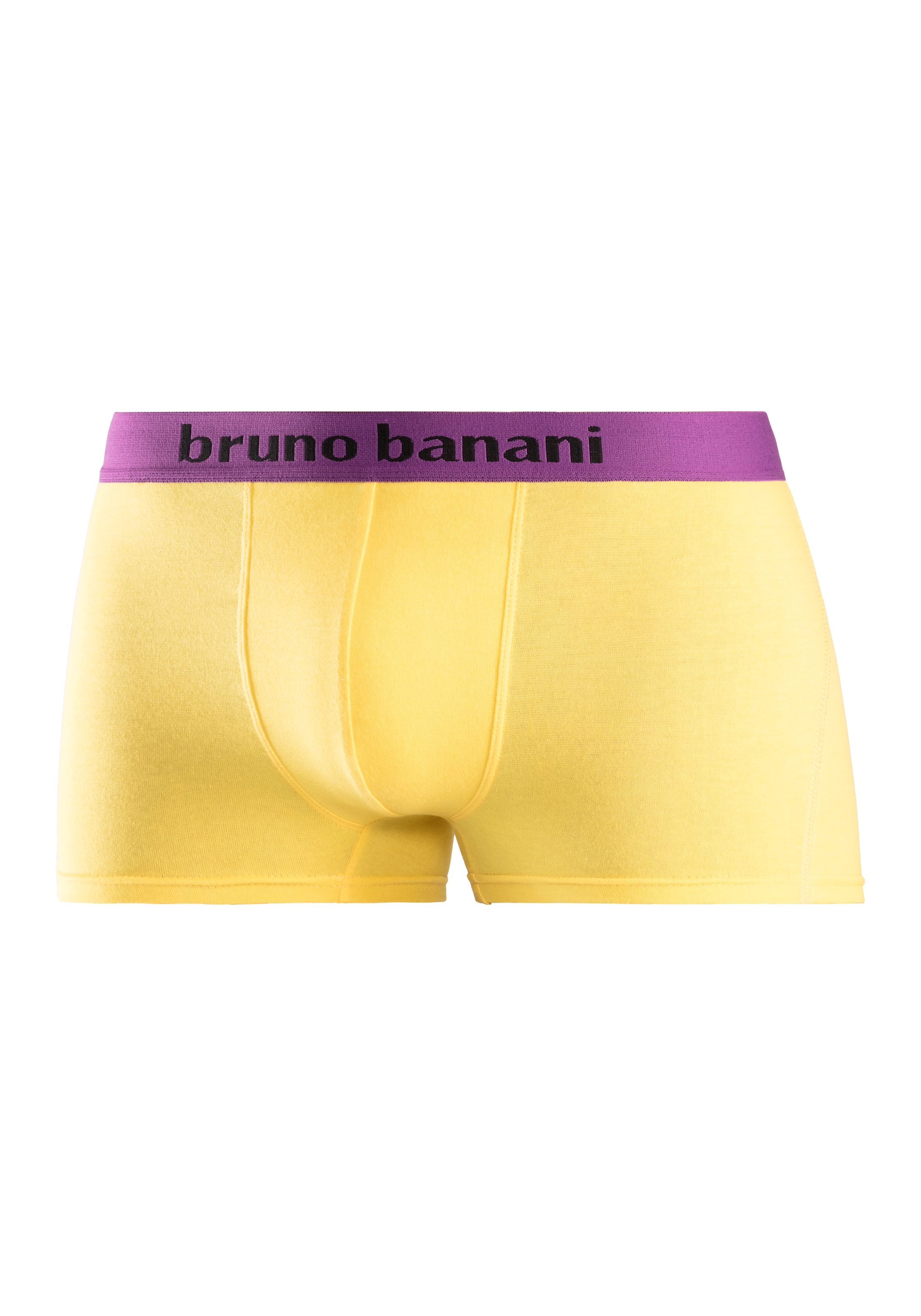 Bruno Banani Boxer, (Packung, 4 St.), am Bündchen mit auf Marken-Schriftzug versandkostenfrei farbigen