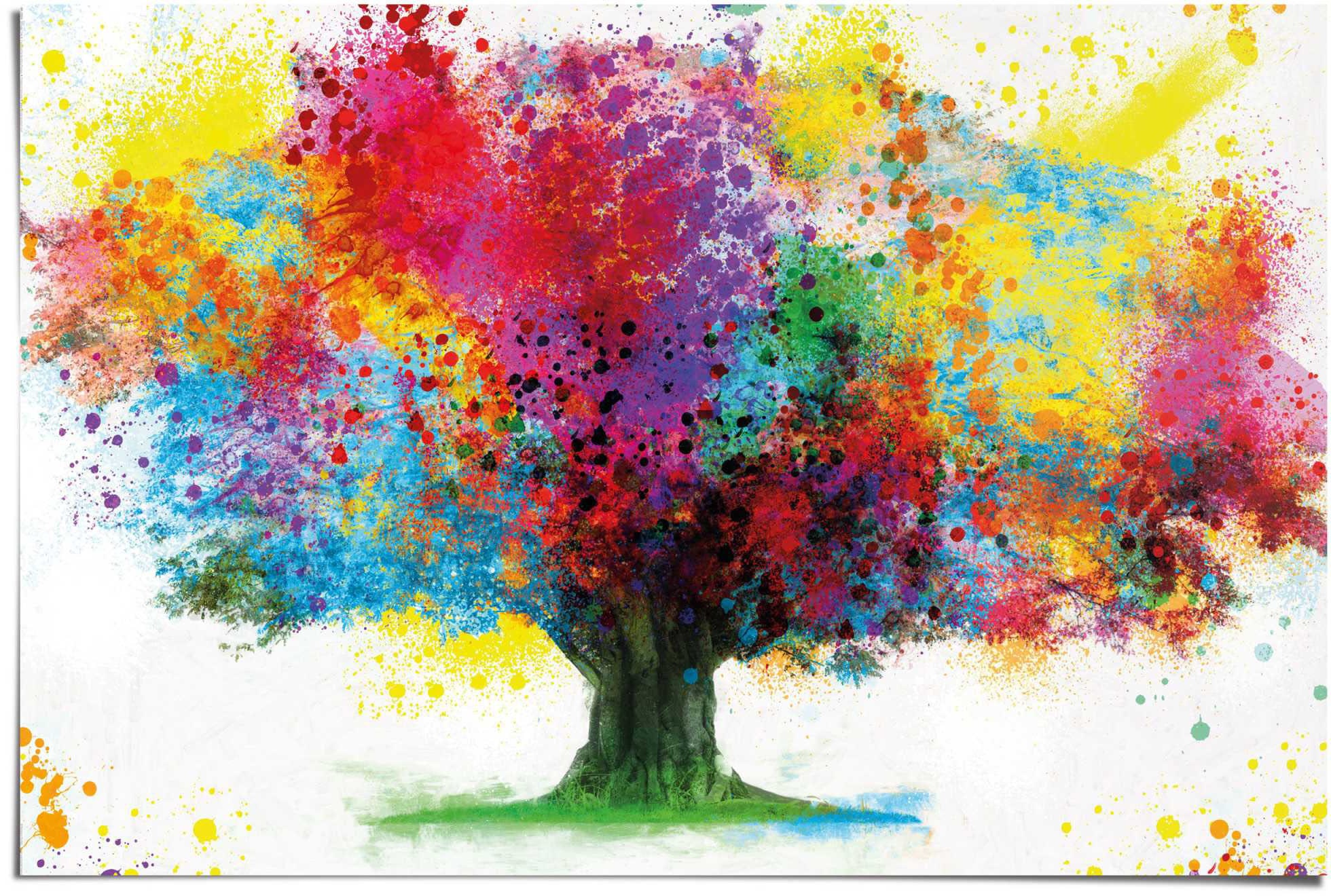 Poster »Farbkleckse Baum«, (1 St.)