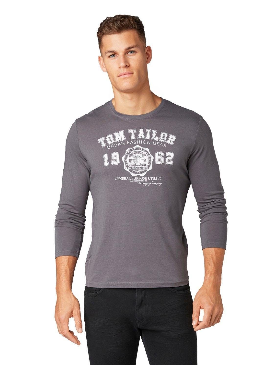 Image of TOM TAILOR Langarmshirt, mit Markenprint bei Ackermann Versand Schweiz