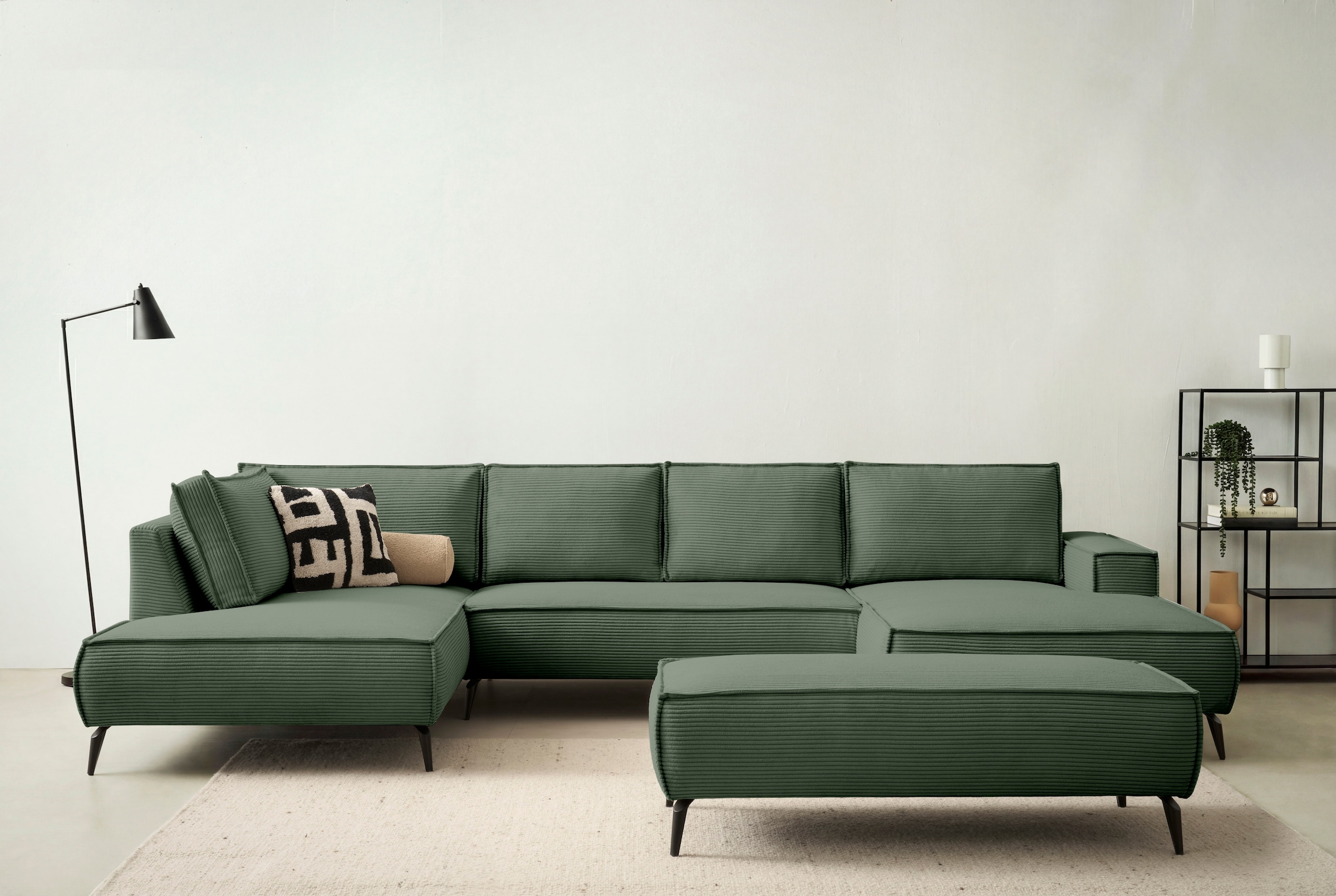 Home affaire Wohnlandschaft »TVINNU« Recamiere rechts/links, stellbar zum Schlafsofa (Krokodilverbinder)