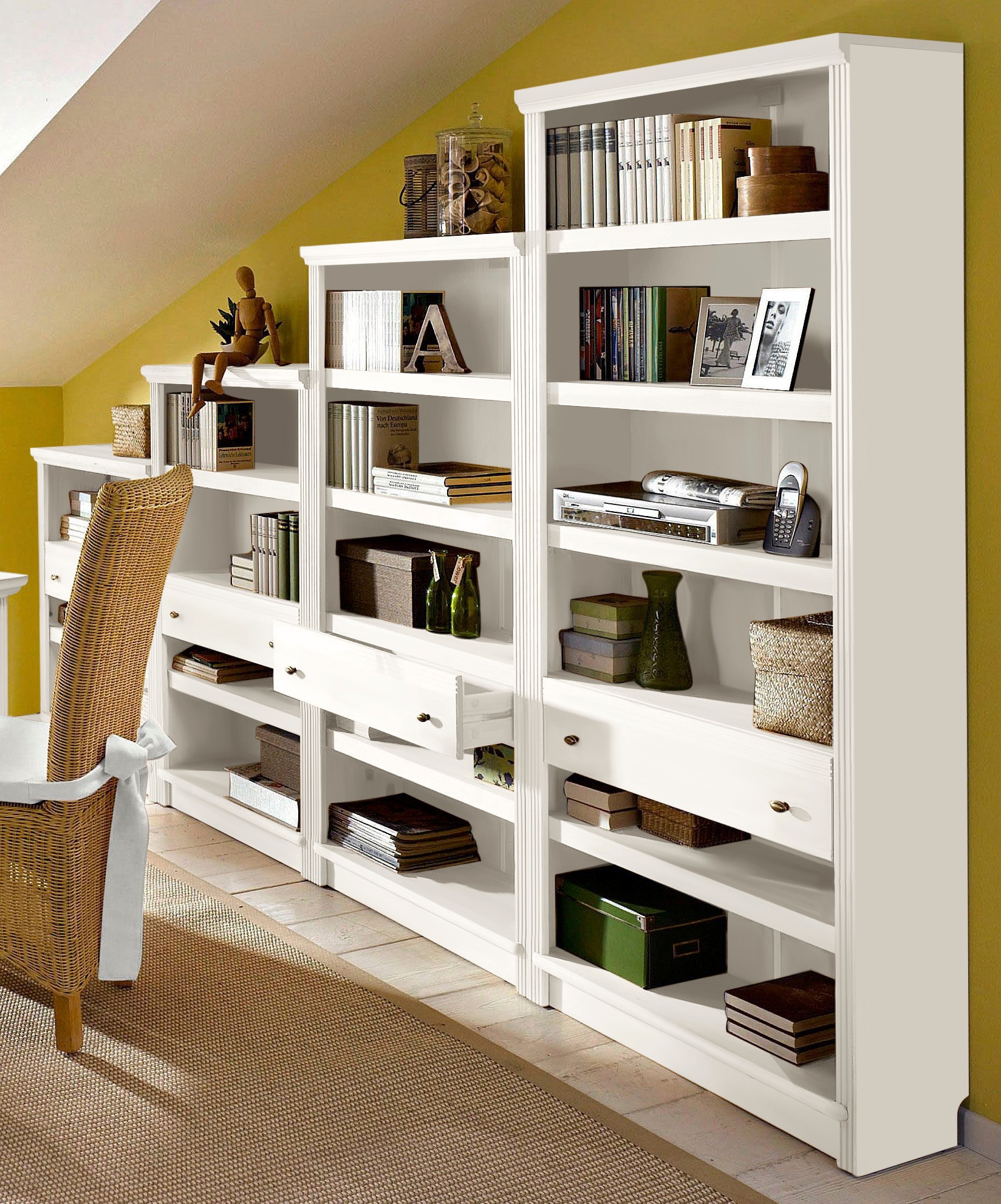 Home affaire Standregal »Soeren Stege«, aus massiver Kiefer, Masse (B/T/H): 80/ 29/126 cm, mit 3 Regalböden