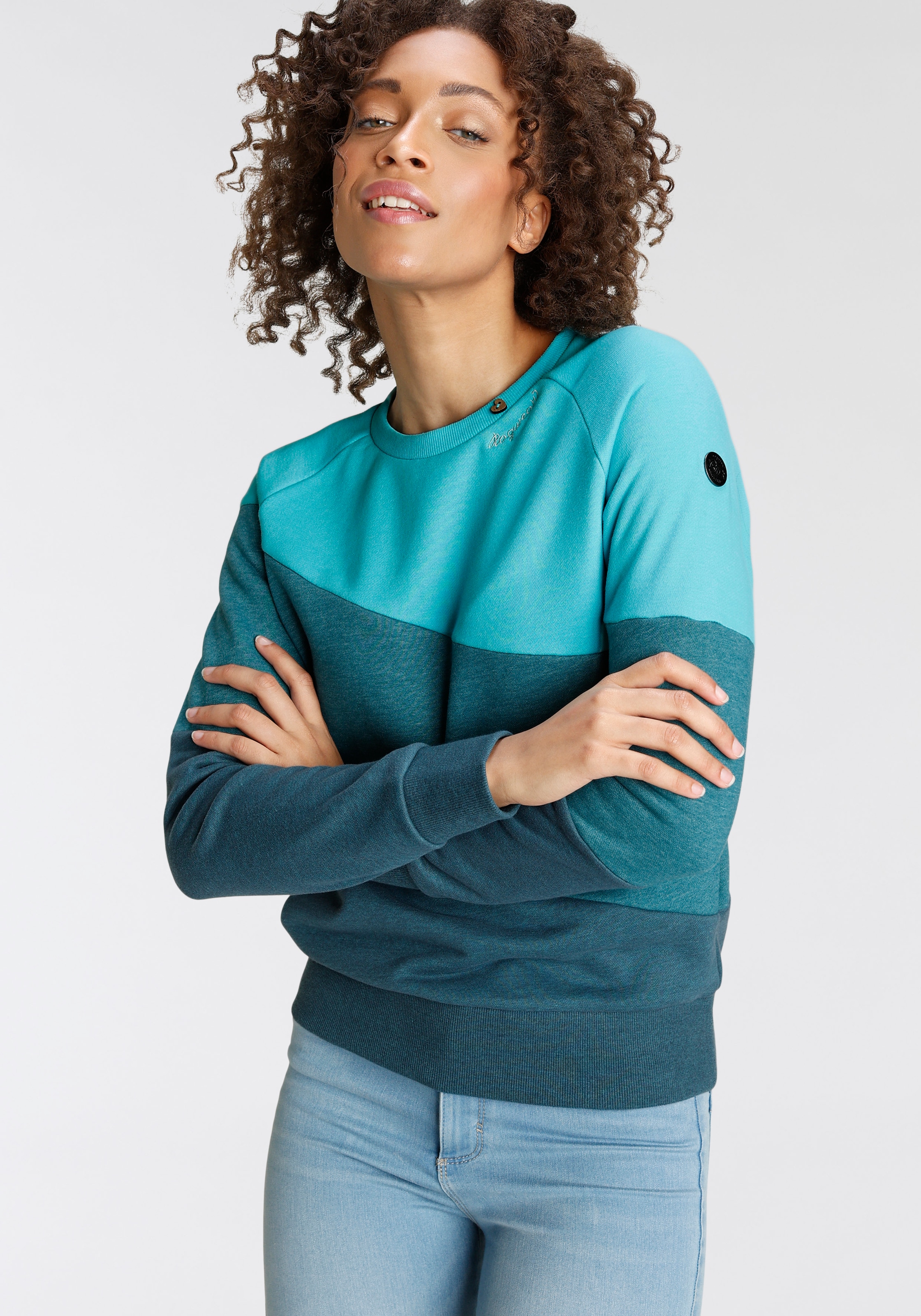 Ragwear Sweater »JOHANKA BLOCK«, Crew Neck im Color-Blocking Design