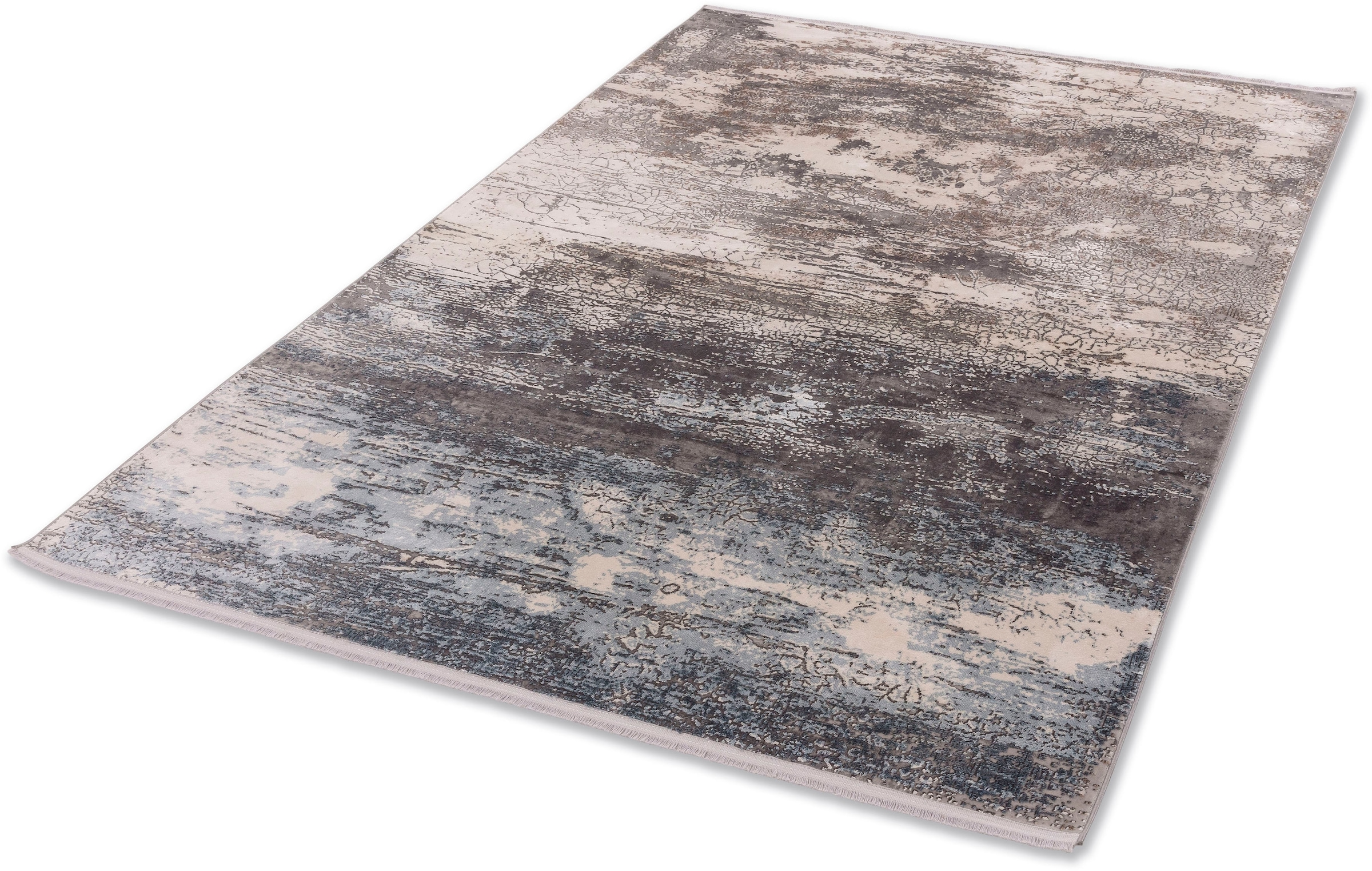 ASTRA Tapis »Mirano 231« Rectangulaire 7 mm Höhe 3-D Effekt, Viskose, seidig schimmernd, Hoch Tief Struktur