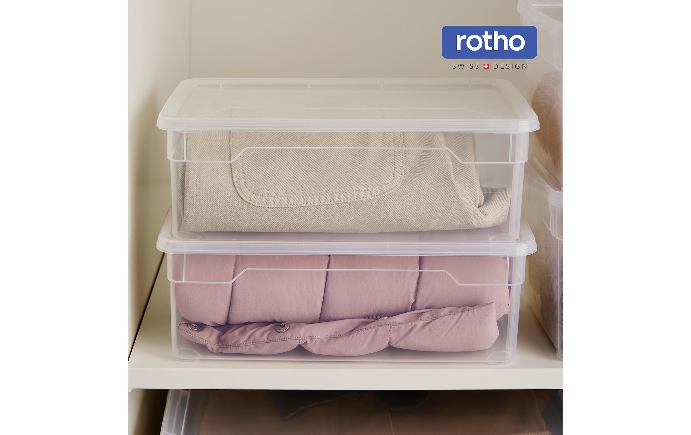 ROTHO Aufbewahrungsbox »Rotho Aufbewahrungsbox Clearbox 5 l, 12 Stück«