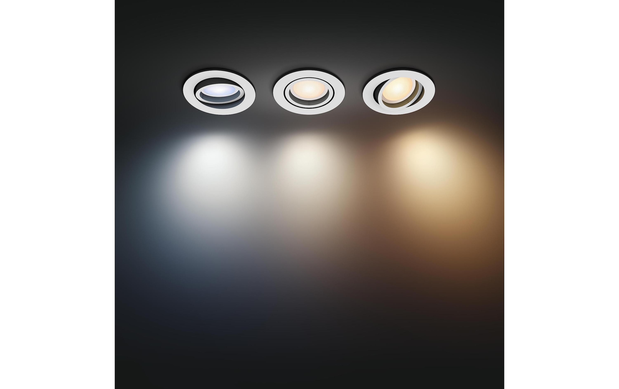 Philips Hue LED Deckenleuchte »Milliskin 3er-Pack Rund«, Leuchtmittel GU10 | LED wechselbar