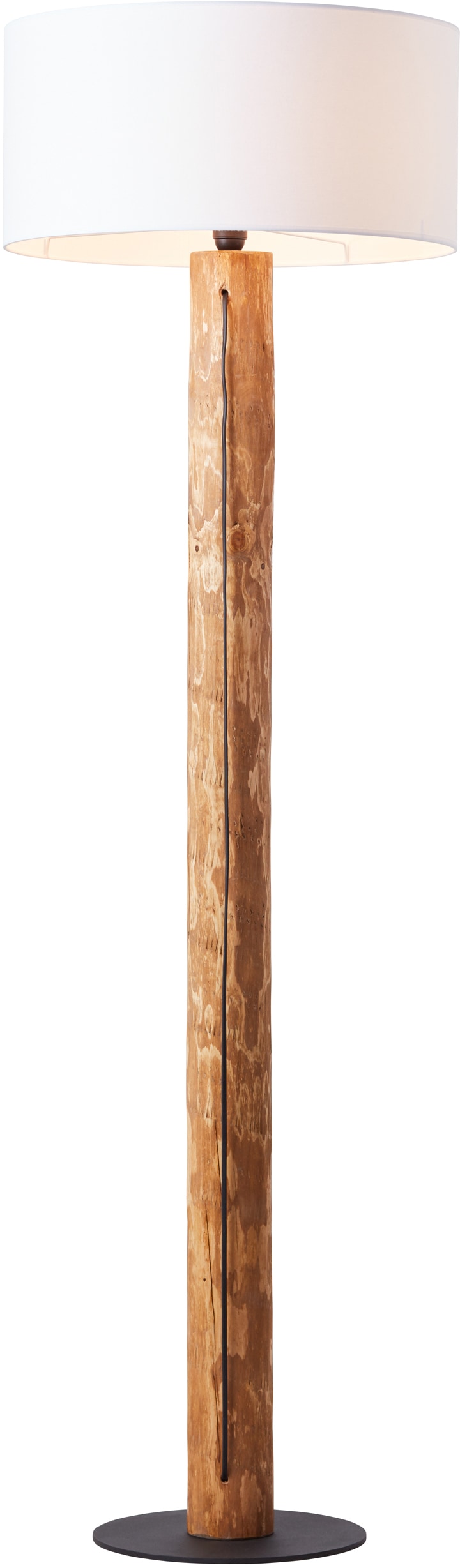 Brilliant Stehlampe »Jimena«, 1 flammig-flammig, Stoffschirm, H 164 cm, Ø  50 cm, E27, Holz/Textil, kiefer gebeizt/weiss versandkostenfrei auf