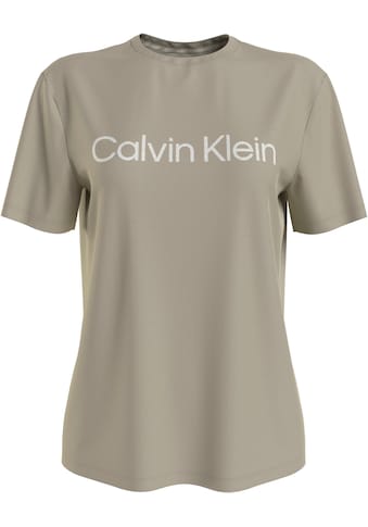 T-Shirt »S/S CREW NECK«, mit Logoschriftzug auf der Brust
