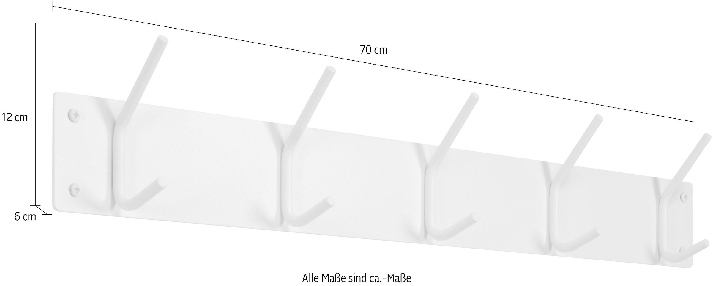 Spinder Design Garderobenhaken »FUSION Hakenleiste« Metall, Breite 70 cm