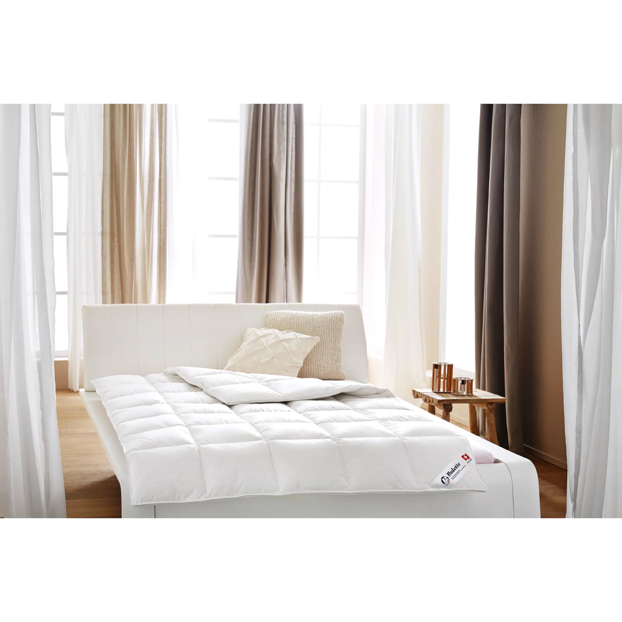 Balette Daunenbettdecke »Duvet Classic«, normal, Füllung neue reine Entendaunen (10%) und Entenfedern (90%), weiss, Bezug 100% Baumwolle, (1 St.), mit Innensteg