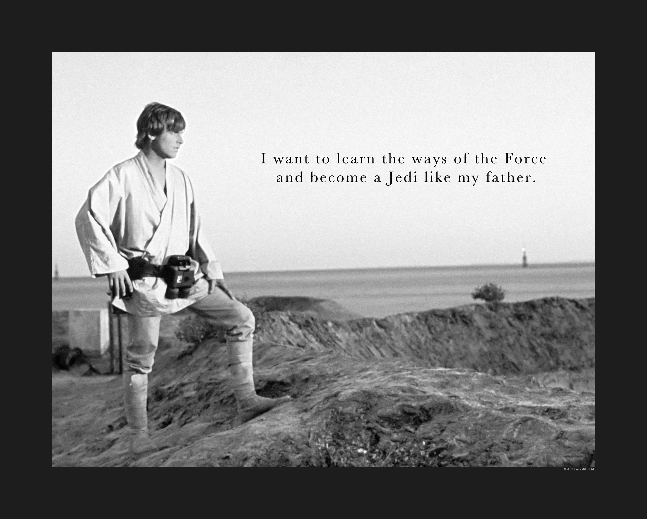 Image of Komar Bild "Star Wars Classic Luke Quote" Star Wars 1 Stk. tlg. Wandbild zur Dekoration im Kinderzimmer - ohne Rahmen