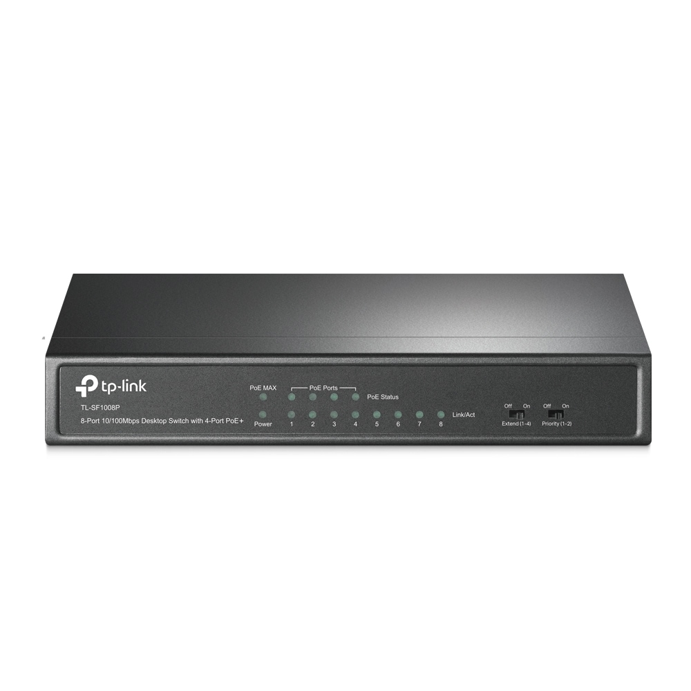 TP-Link Netzwerk-Switch »TL-SF1008P 8-Port 10/100MBit Desktop Switch 4x PoE«