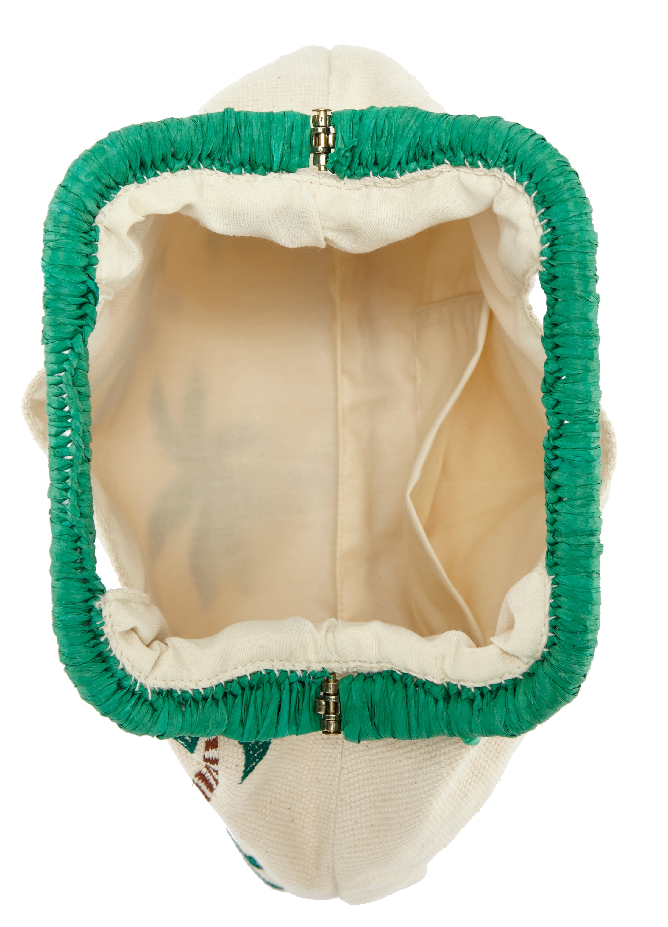 LSCN by LASCANA Sac à main »Clutch, Abendtasche, Sommertasche, Damentasche« Pochette, broderie estivale de palmiers