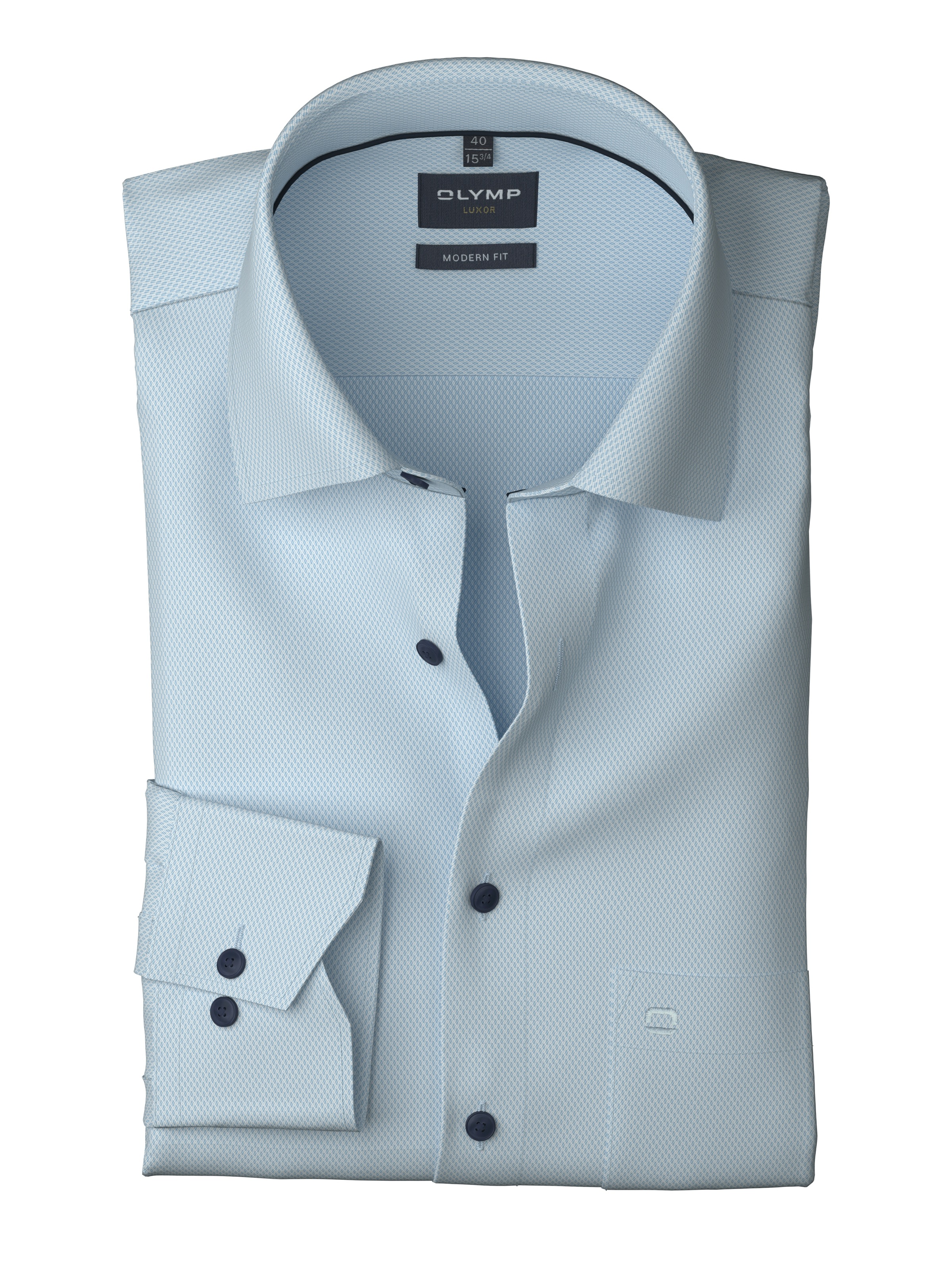 OLYMP Businesshemd »Luxor modern fit« feine Struktur, Modern Fit, New Kentkragen