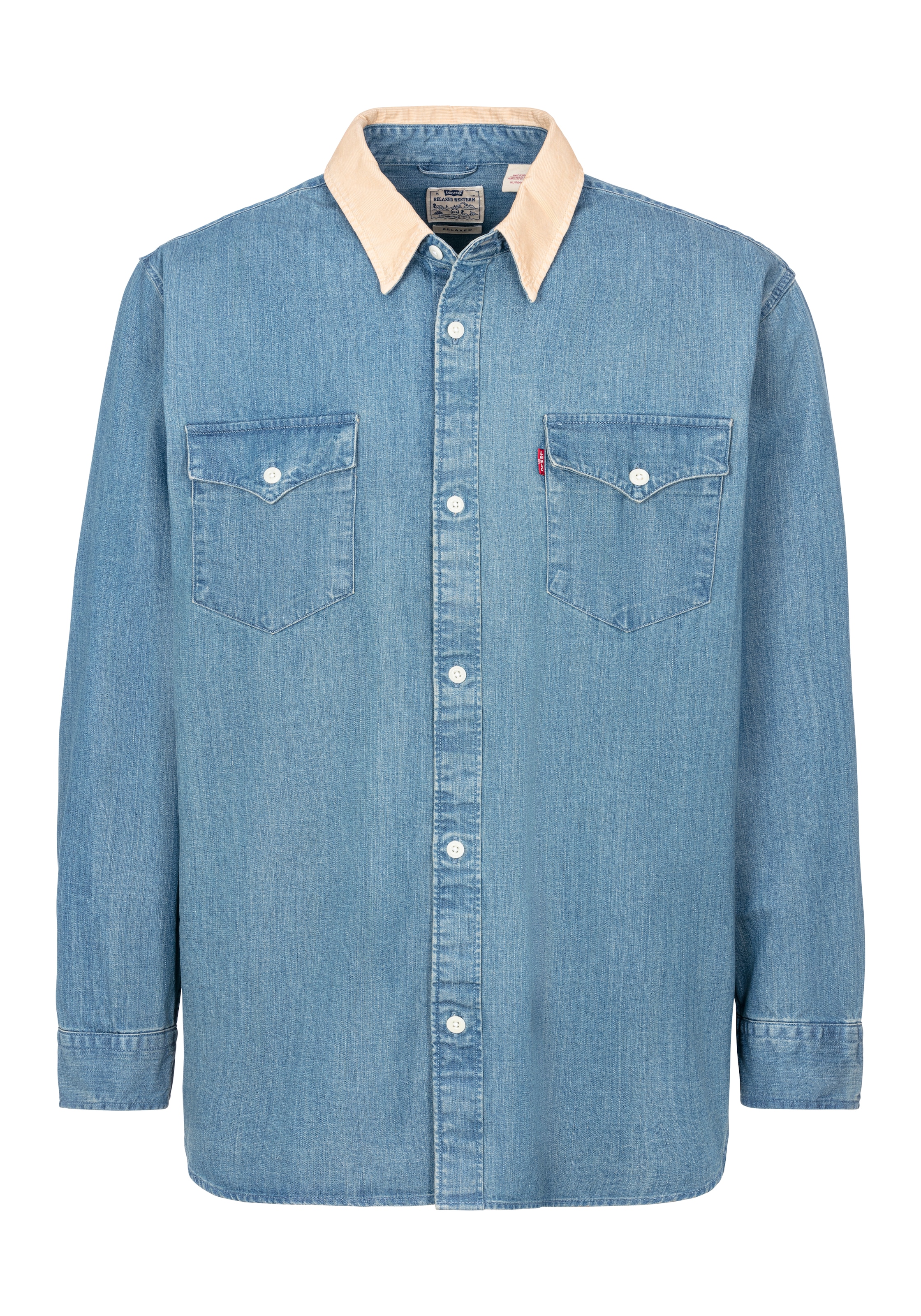 Levi's® Plus Jeanshemd »BIG RELAXED FIT WESTERN«