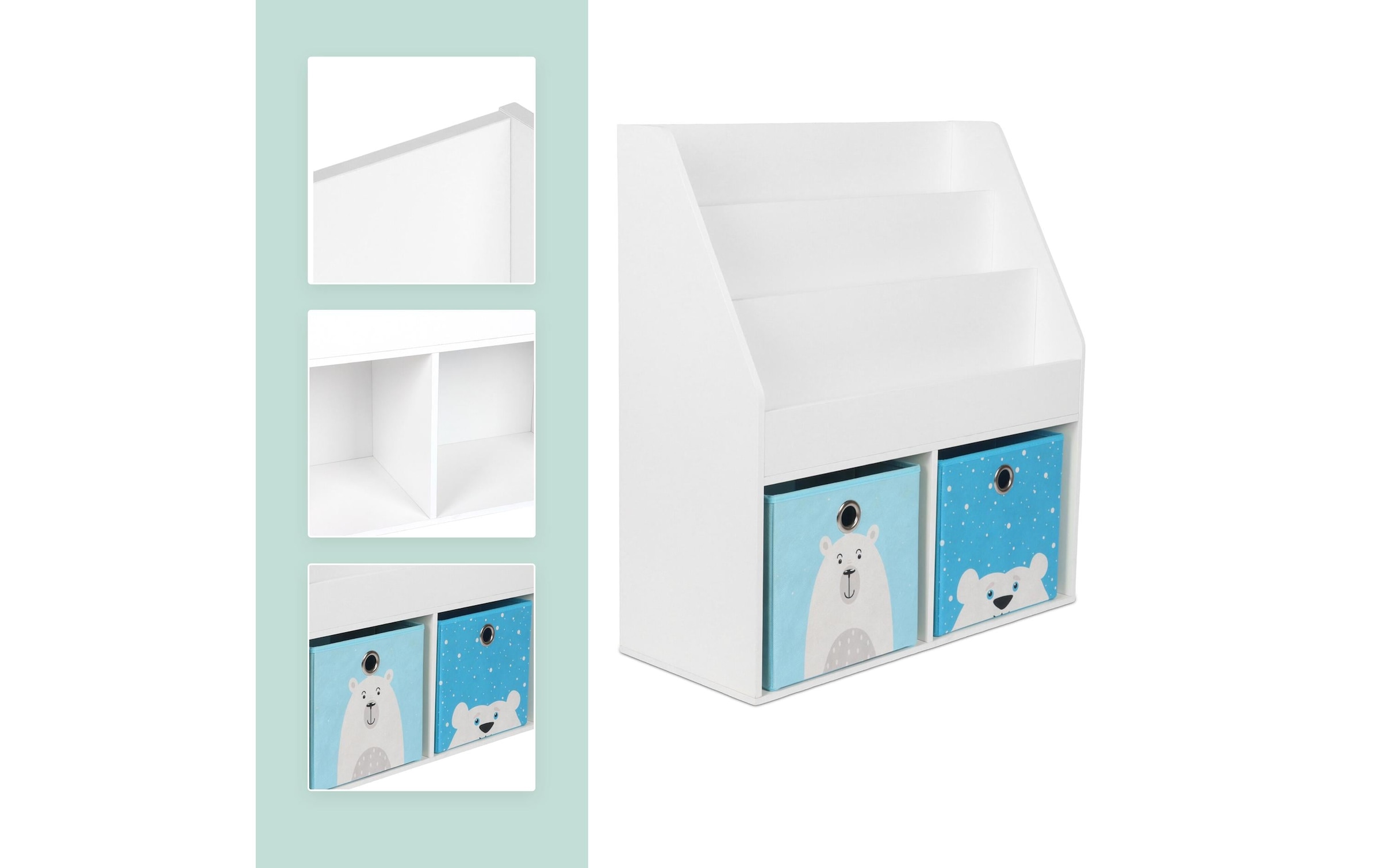 relaxdays Bücherregal »für Kinder 79 x 72 x 30,5 cm«