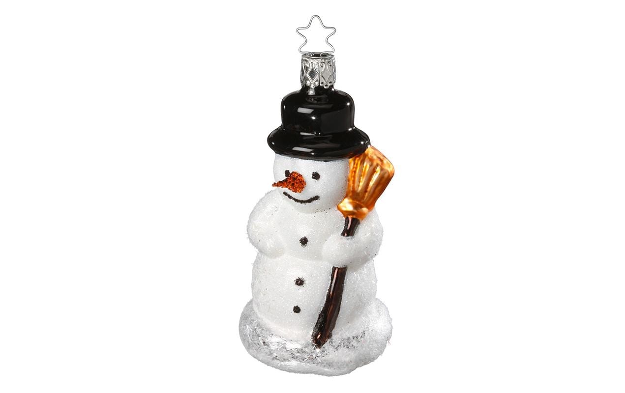 Image of INGE-GLAS Weihnachtsfigur "Schneemann weiss"