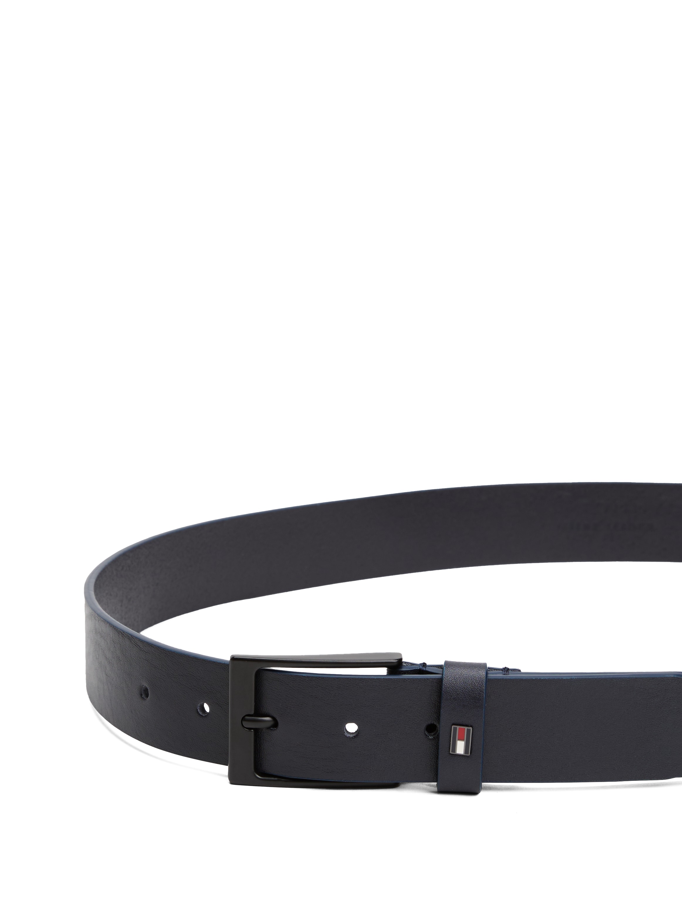 Tommy Hilfiger Ledergürtel »LAYTON 3.5 cm breit« Metallpatch, Einfachdornschliesse
