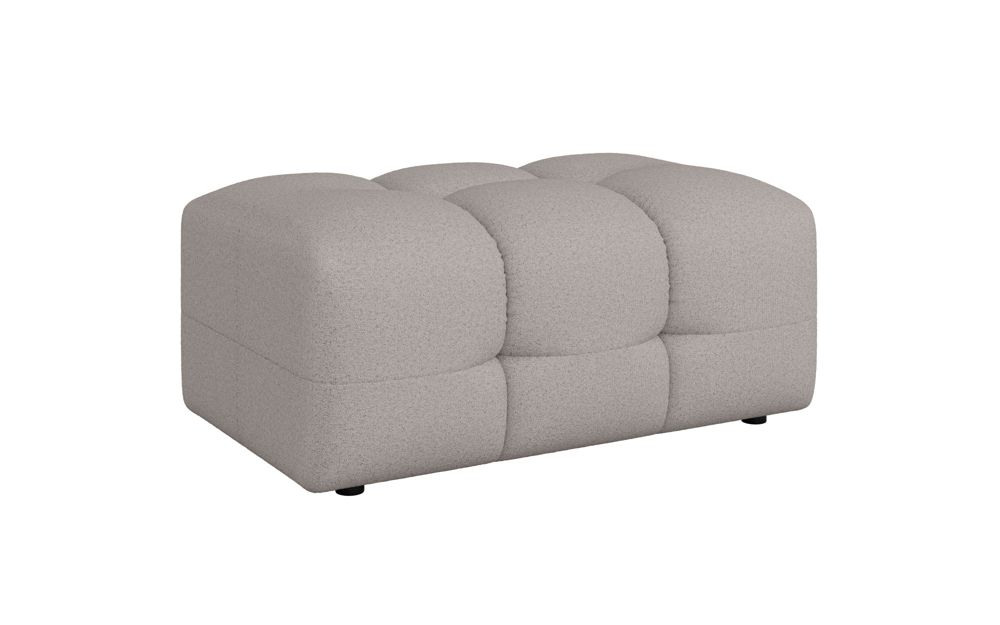 INOSIGN Polsterhocker »Manilla, trendige Steppung, passend zur Serie, B/T/H 100/68/45 cm« mit Wellenunterfederung, in verschiedenen Materialien und Farben