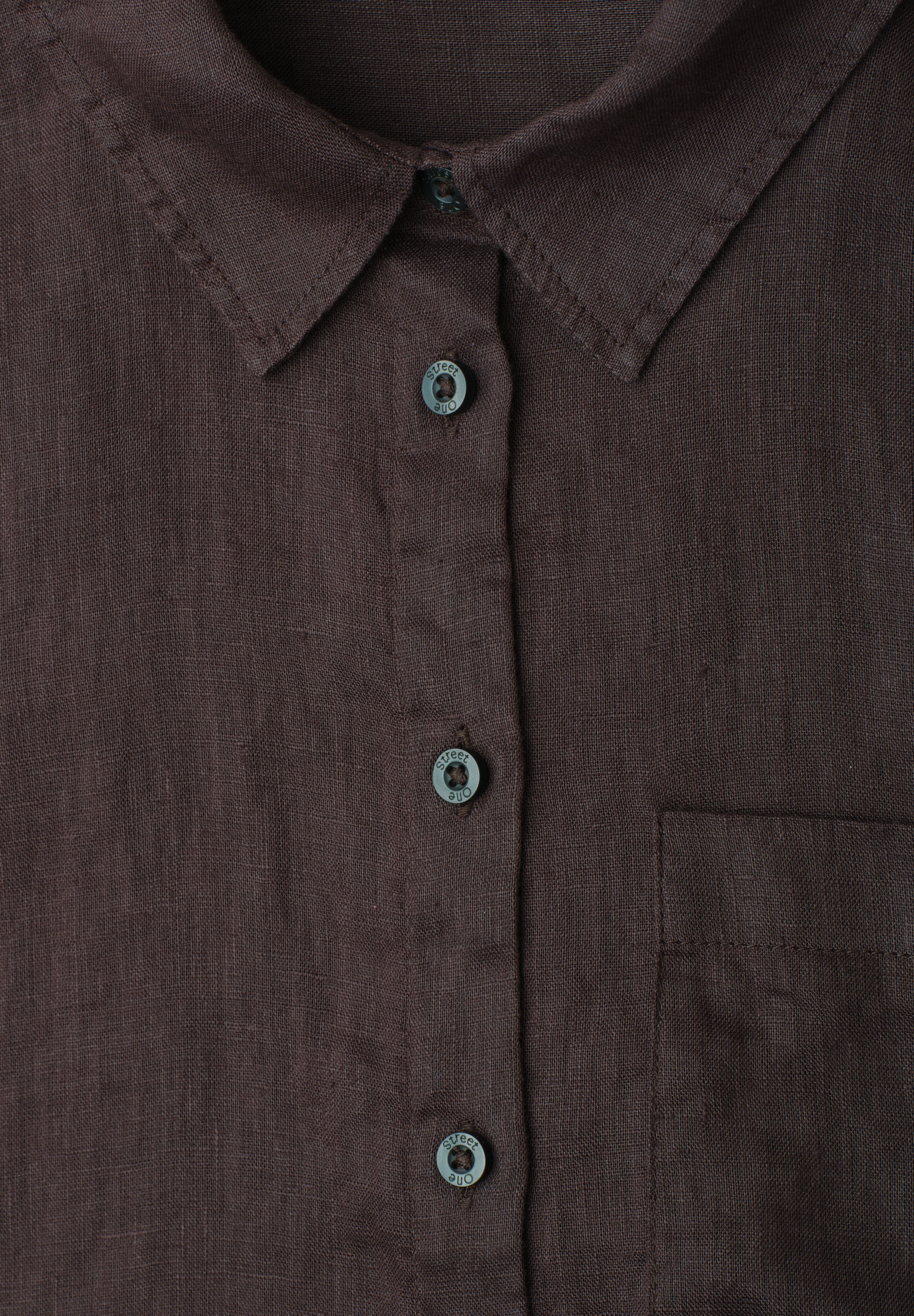 STREET ONE Shirtbluse 3/4-Arm Sommerbluse aus Leinen